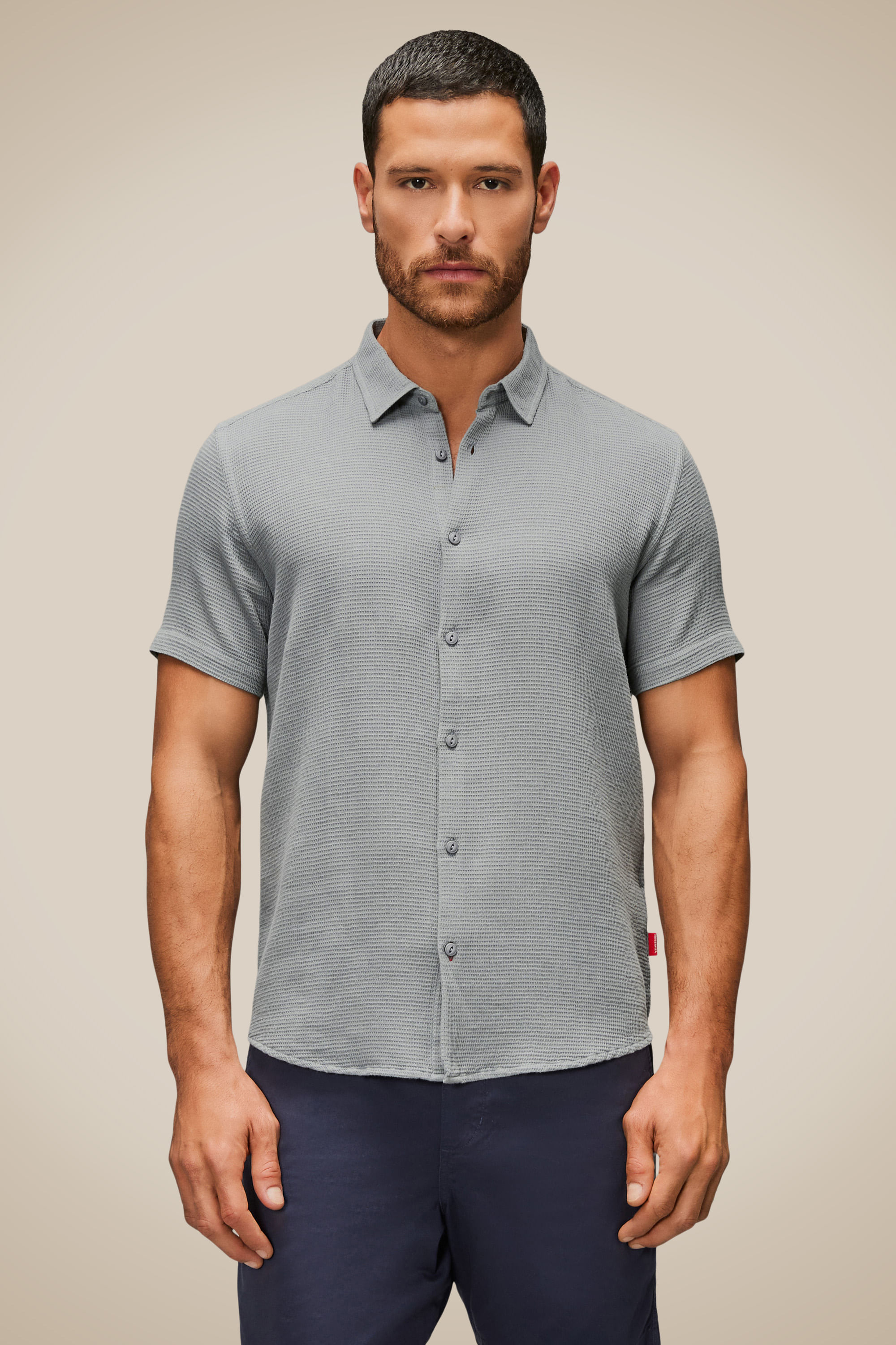 Camisa Mc Quadrile - Azul Dust - M