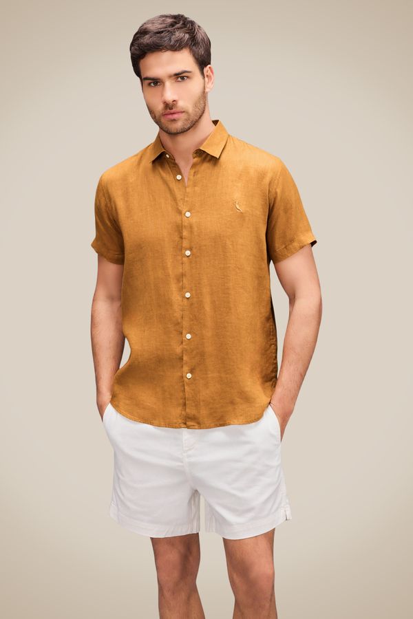 Camisa Mc Linho Ocre - P