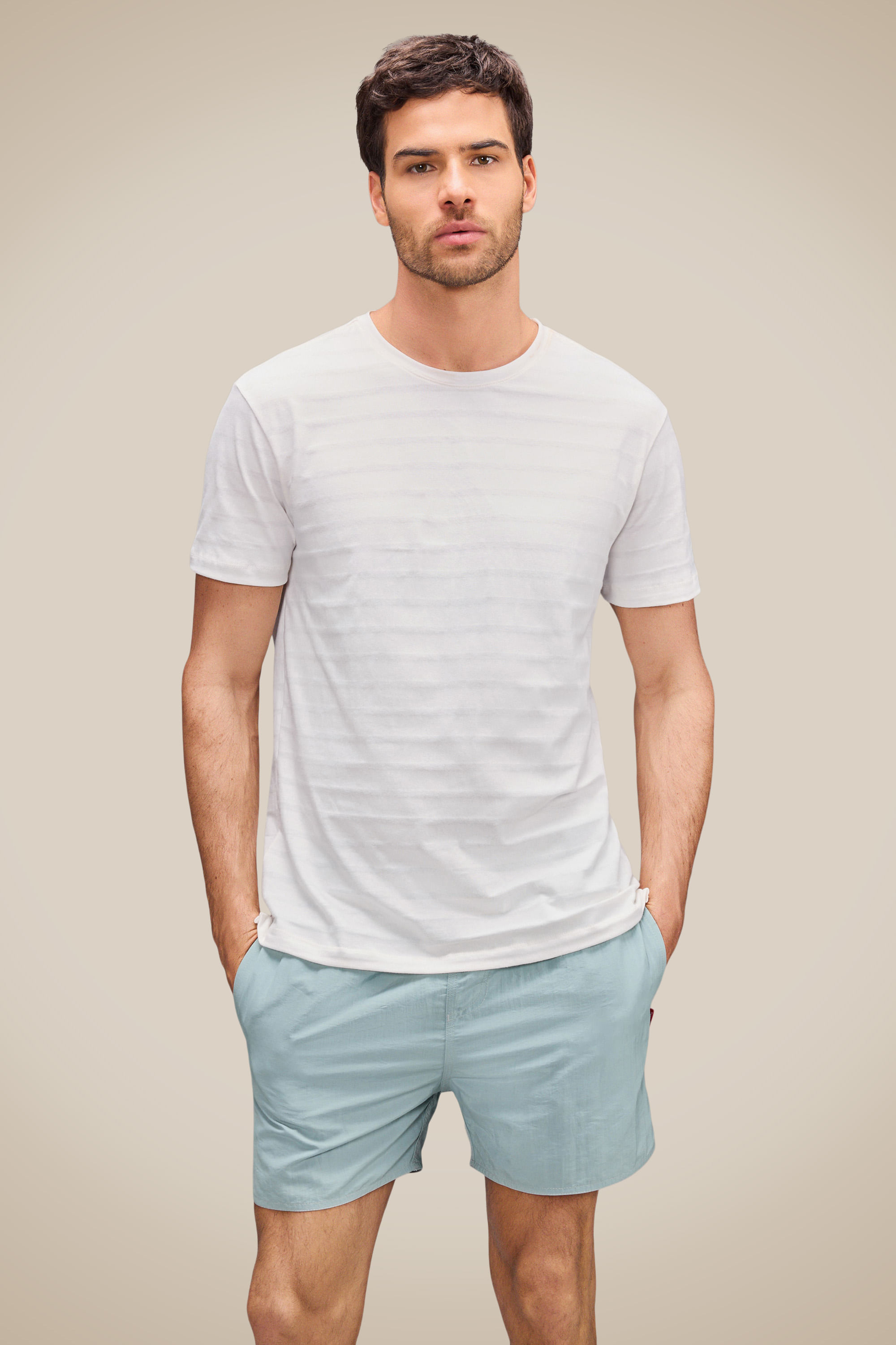 Camiseta Regular Luca - Off White - Gg