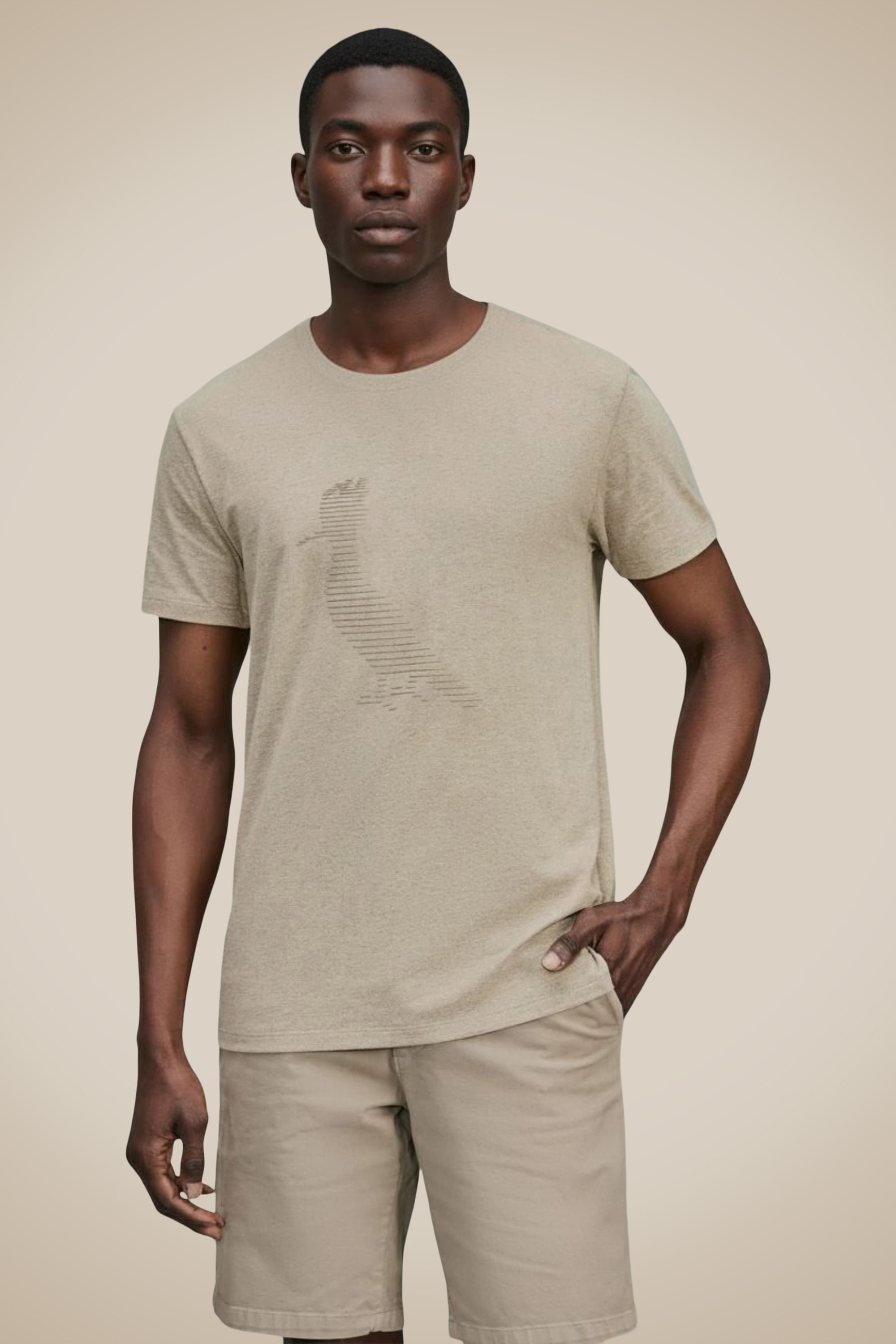 Camiseta Slim Estampada Pica Pau Run - Gengibre - P