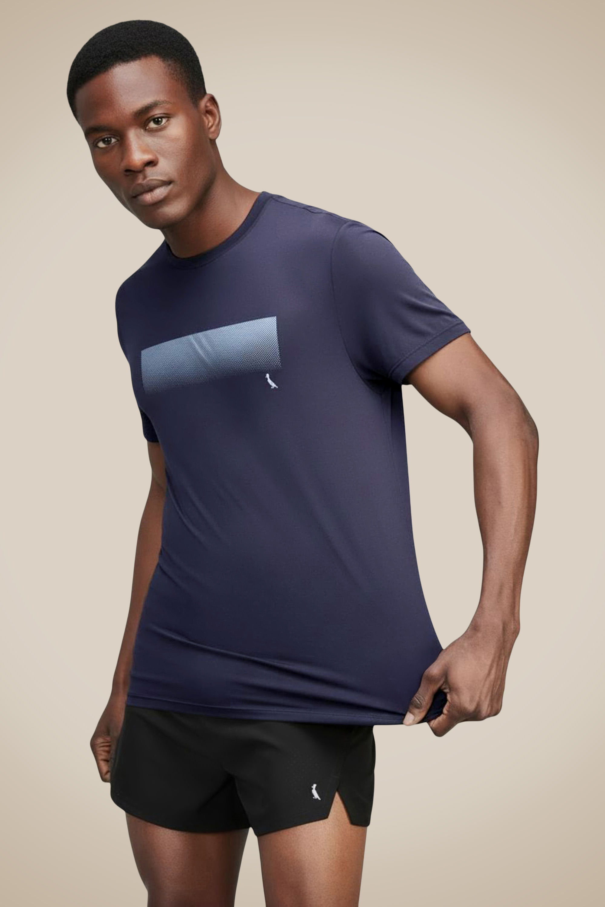 Camiseta Slim Est Listra Pontilhada - Preto - Gg