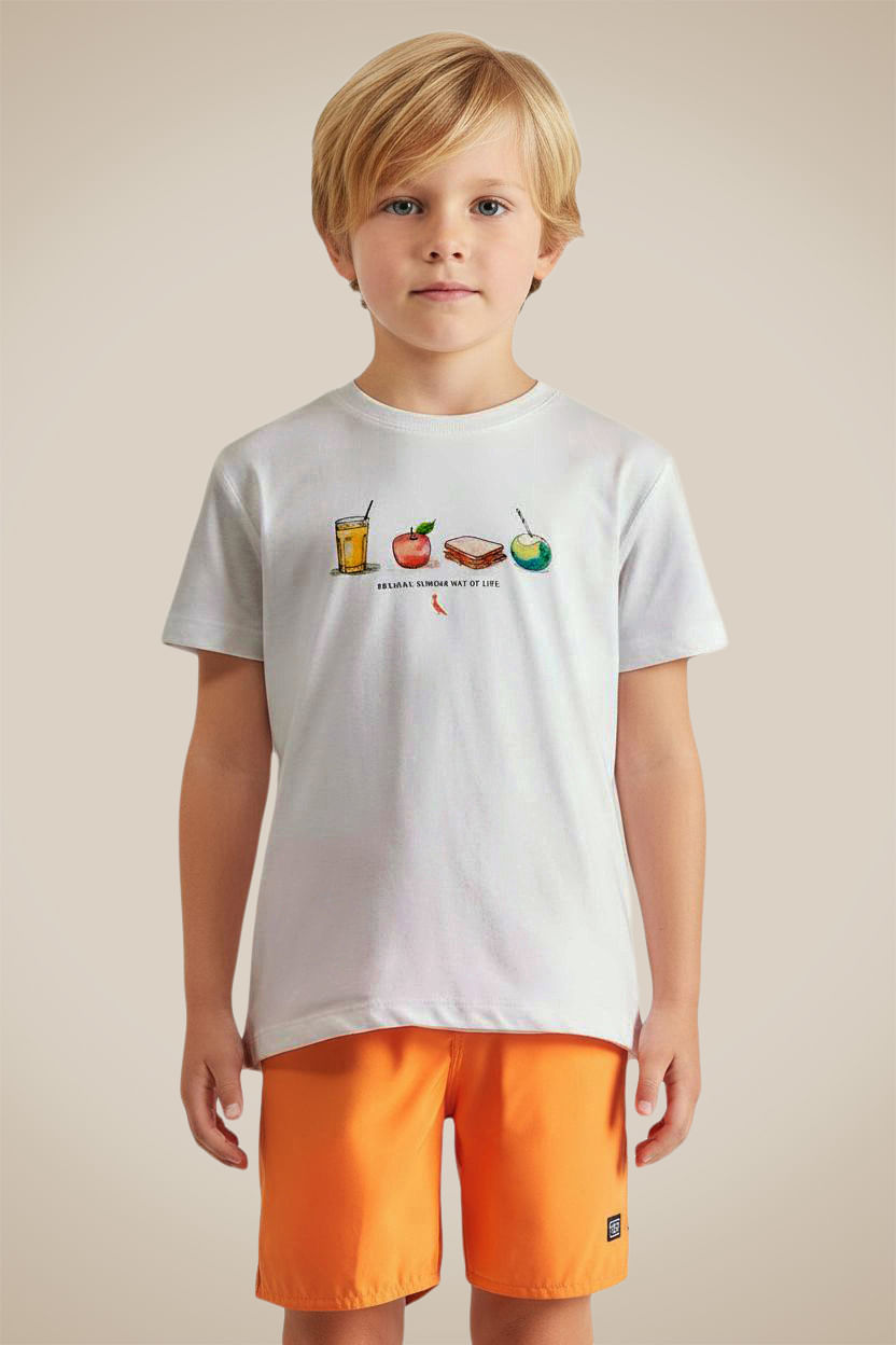 Camiseta Mini Estampa Lanchinho