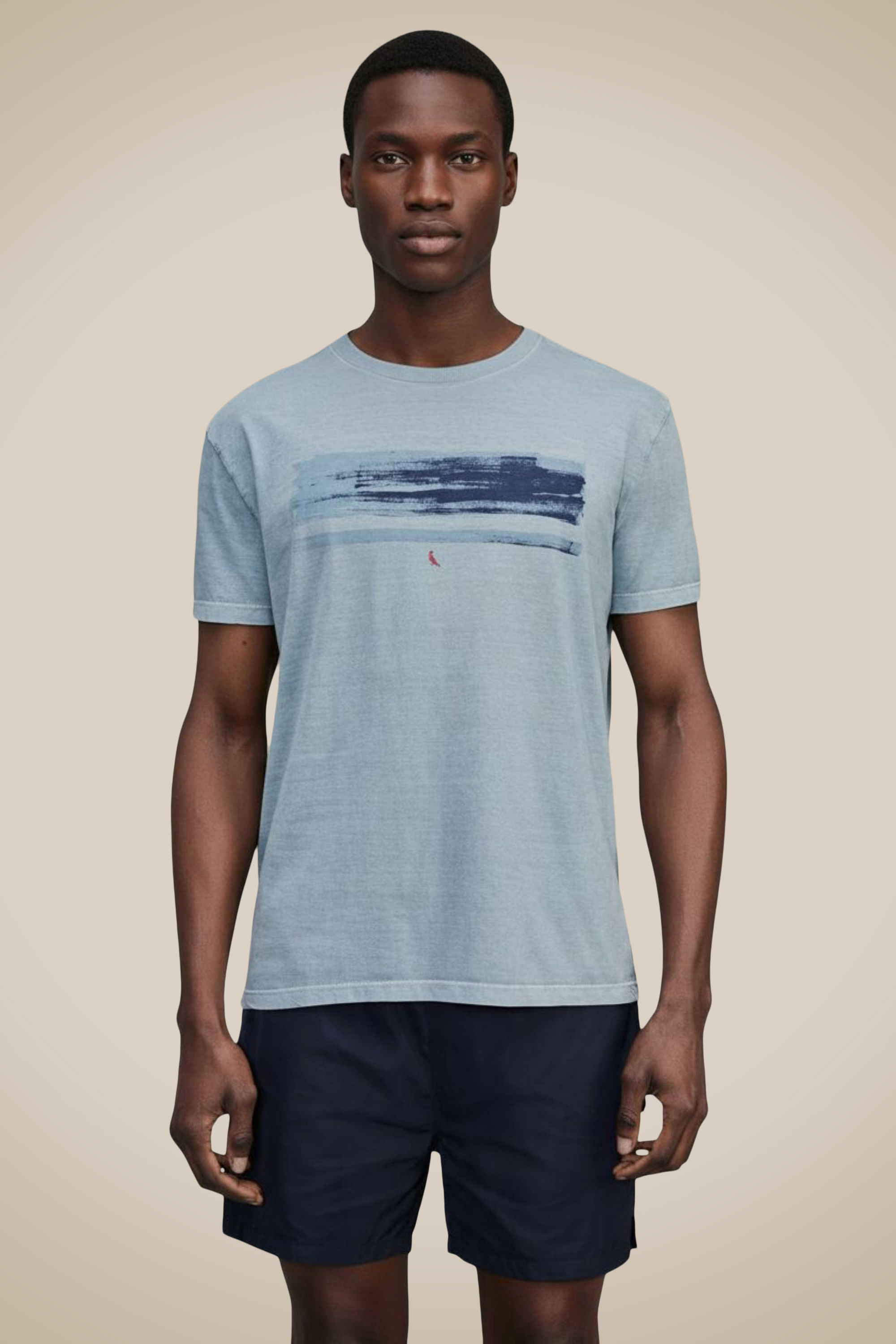 Camiseta Est Listra De Verao - Azul Dust - P