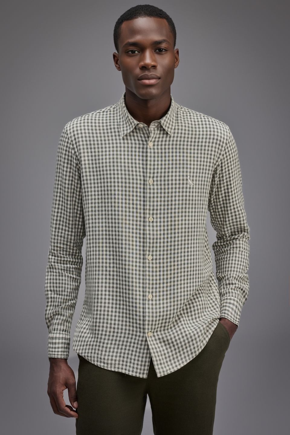 Camisa Ml Linho Xadrez Faroeste