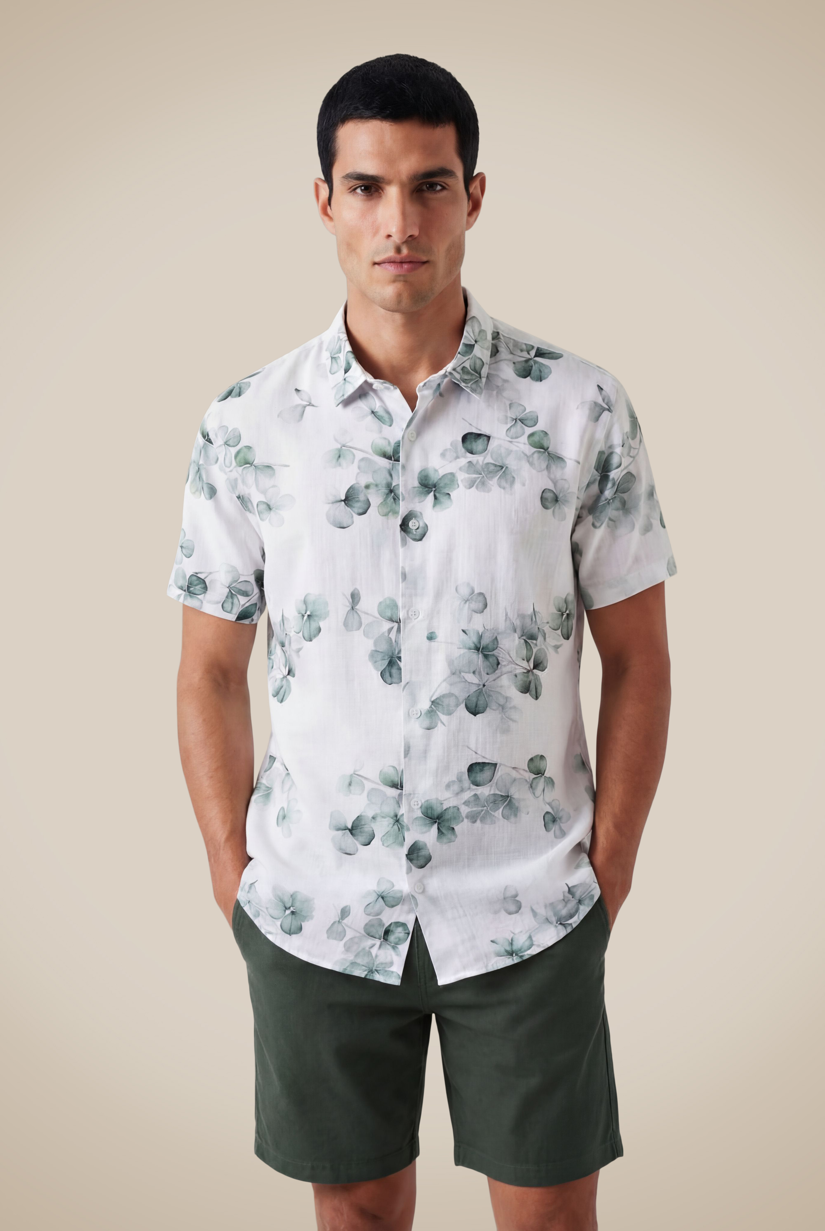 Camisa Mc Estampada Luck Oliva