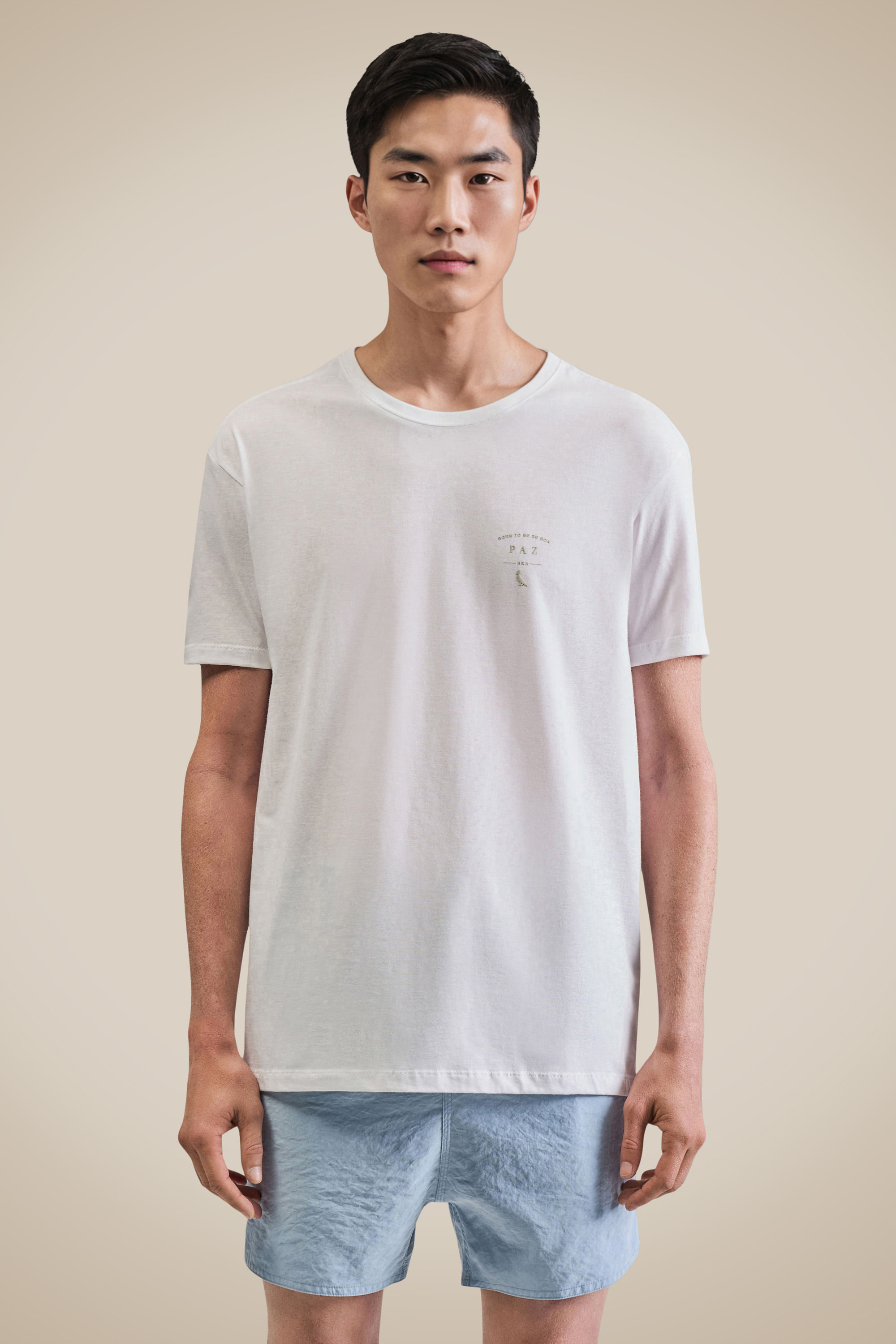 Camiseta Estampada Born To Be Paz - Branco - G