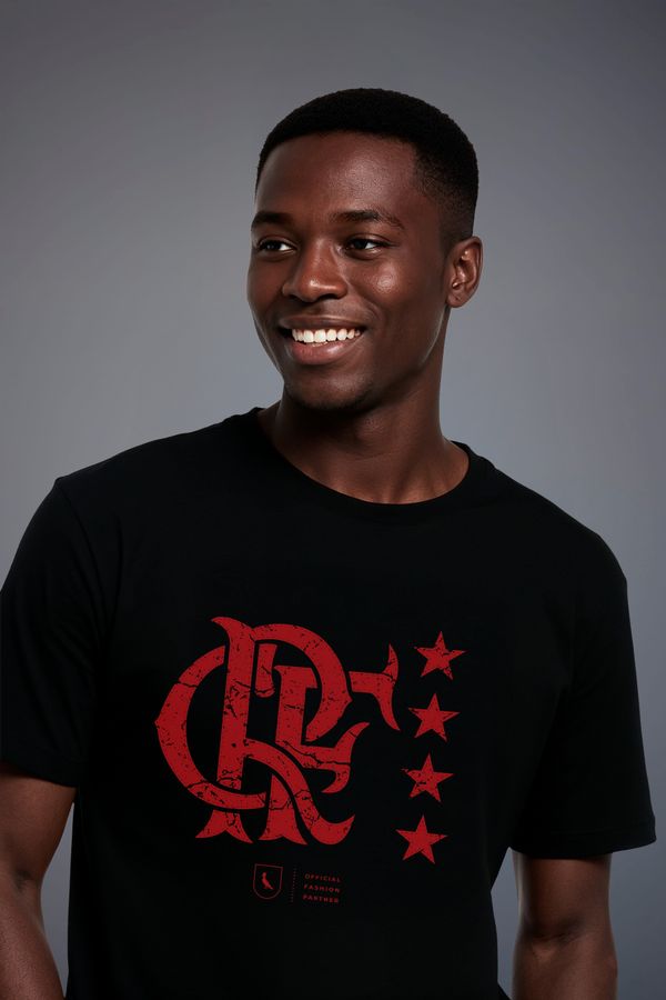 Camiseta Est Flamengo Emblema 4.0 Preto - Gg