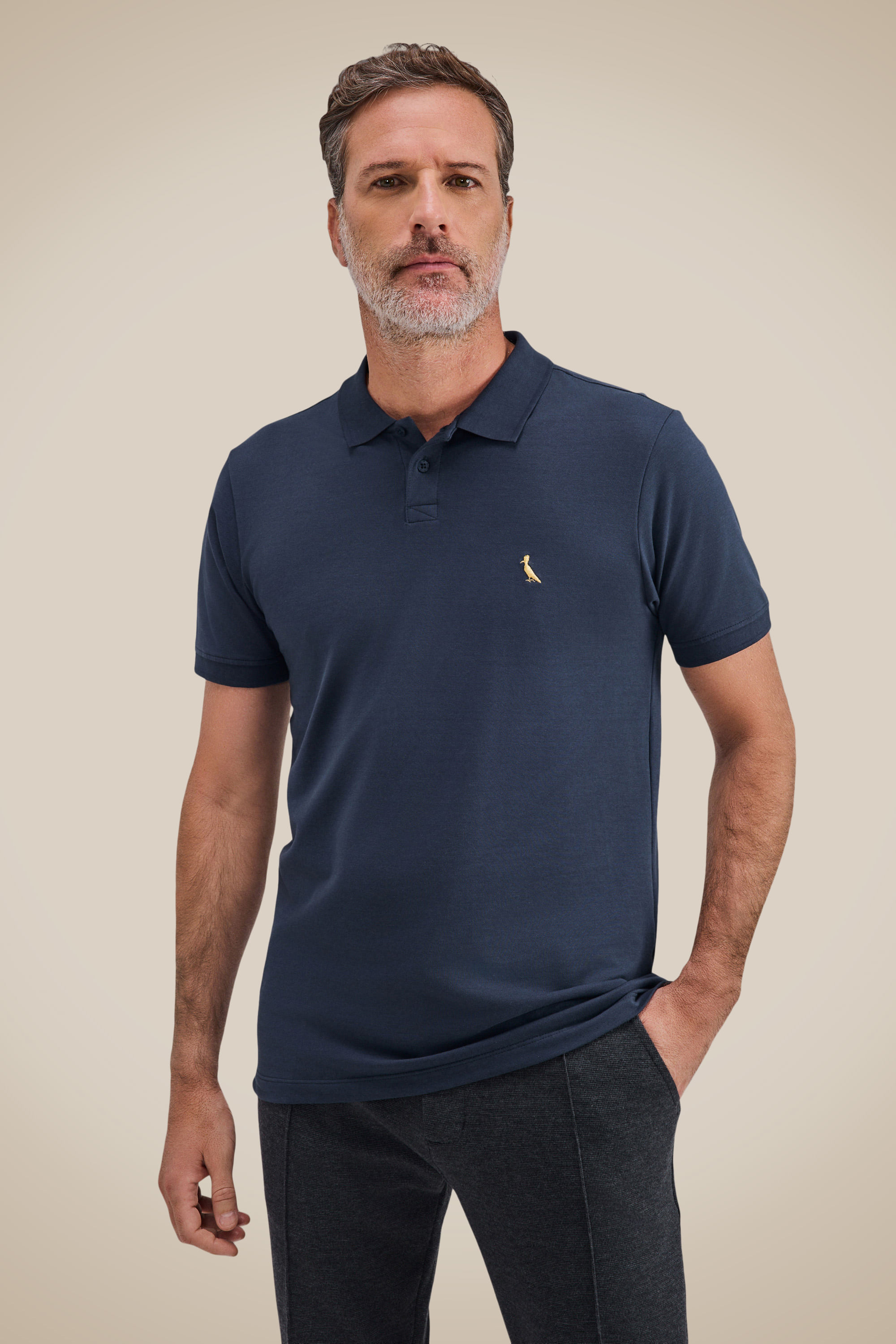 Polo Piquet Pima Enxuto Pica-pau Golden