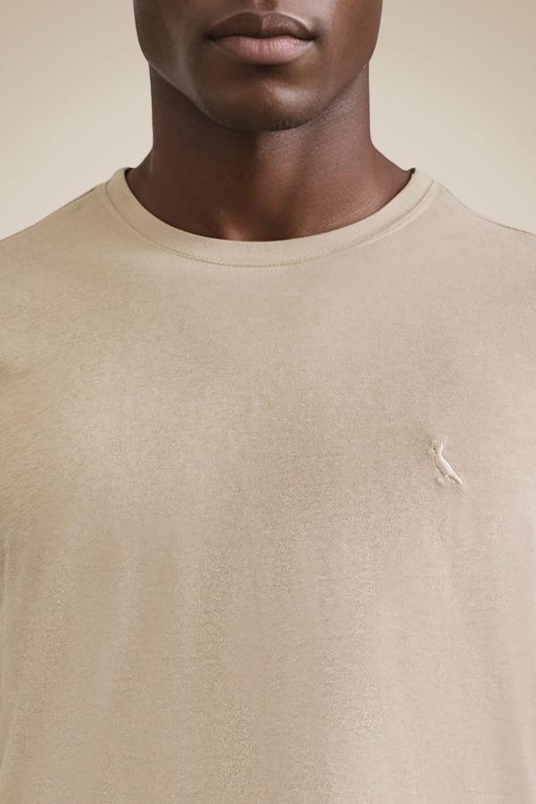 Camiseta Regular Mescla Touch Bege - M