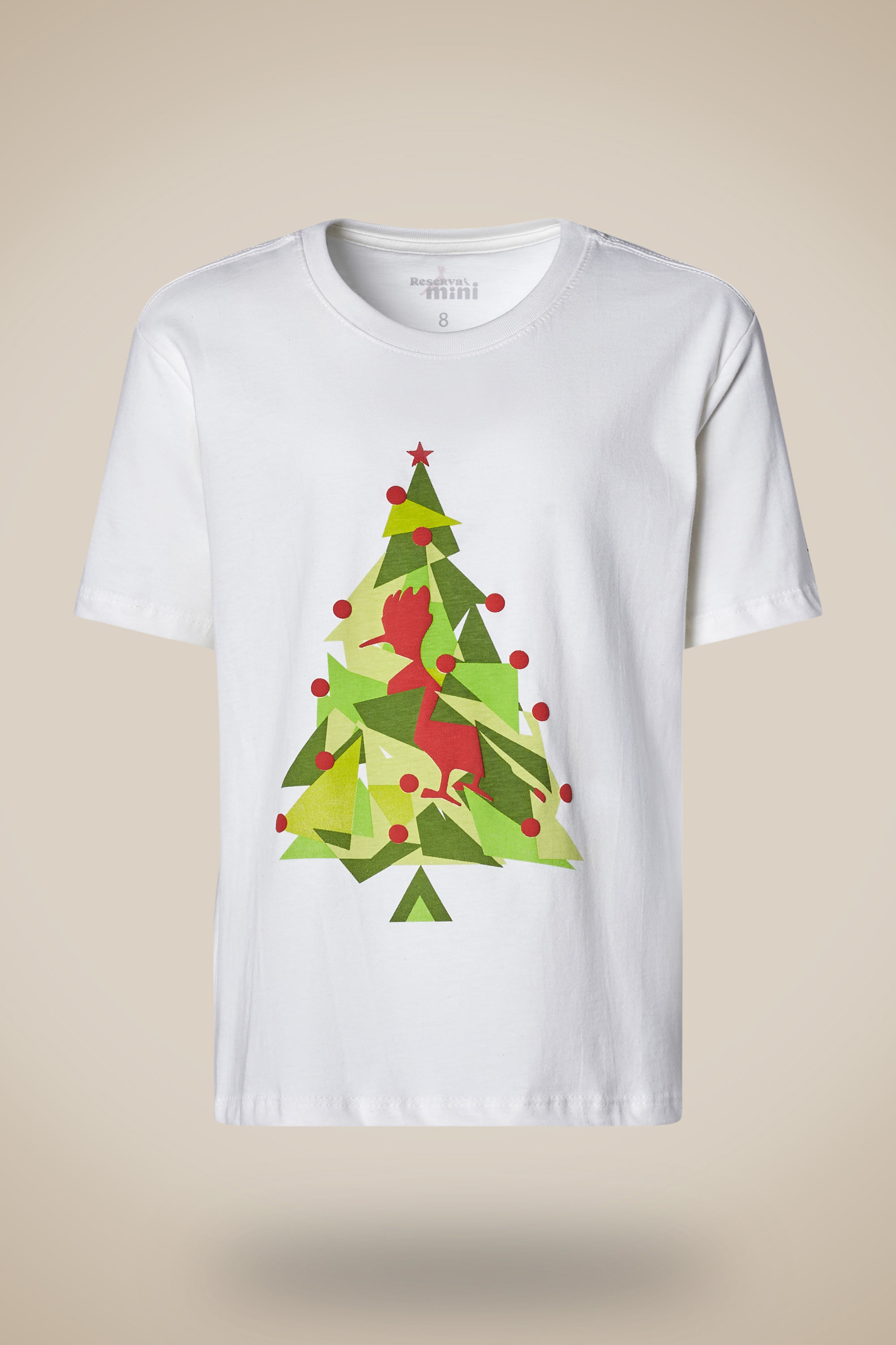 Camiseta Mini Est Formas Natalinas - Off White - 10