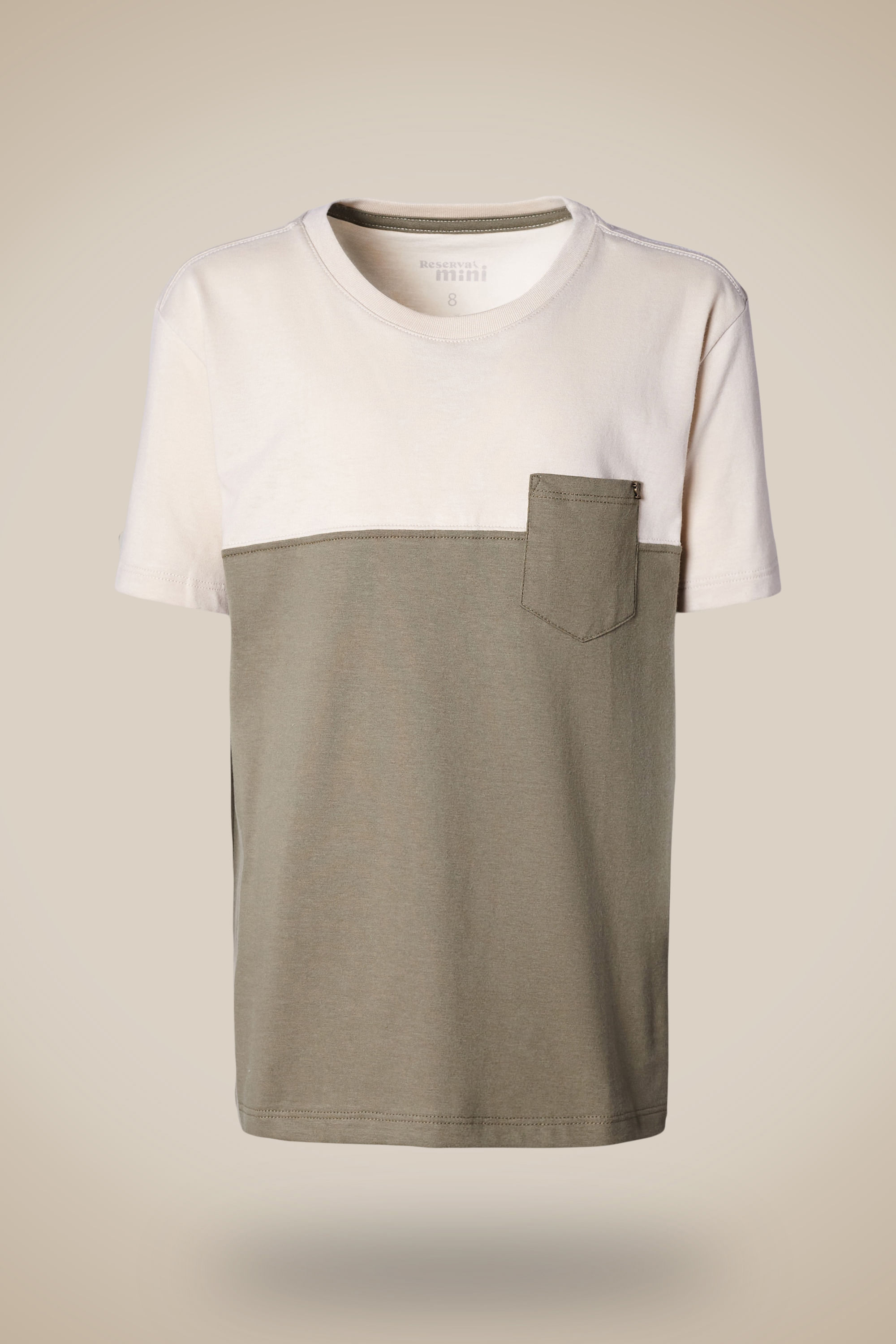 Camiseta Mini Rebite Bicolor