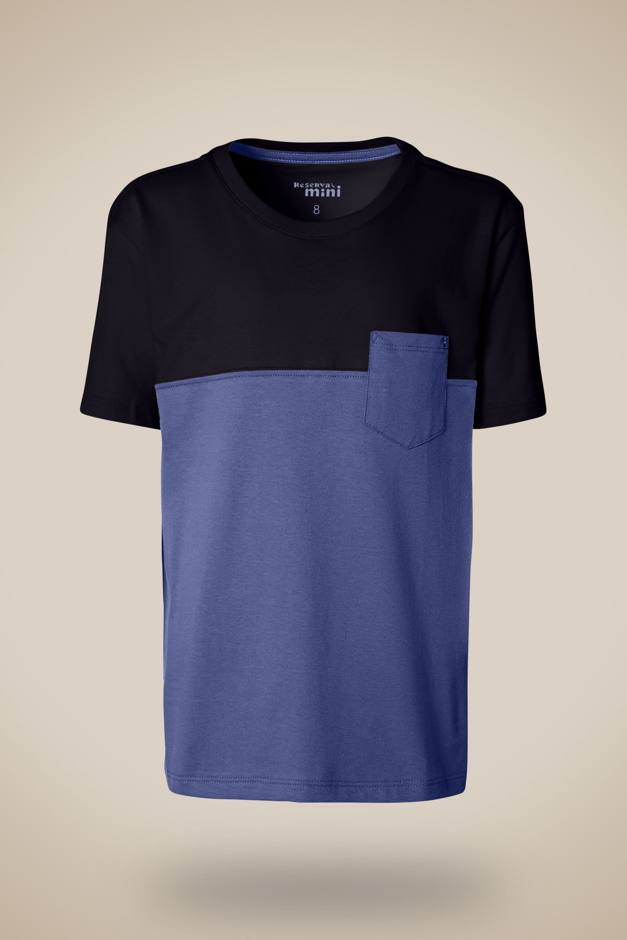 Camiseta Mini Rebite Bicolor