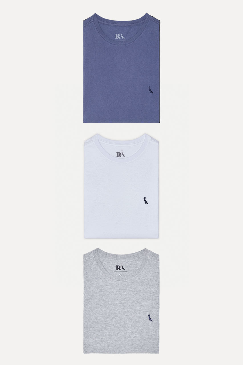 Kit 3 Camisetas Pica-pau Bordado Gota