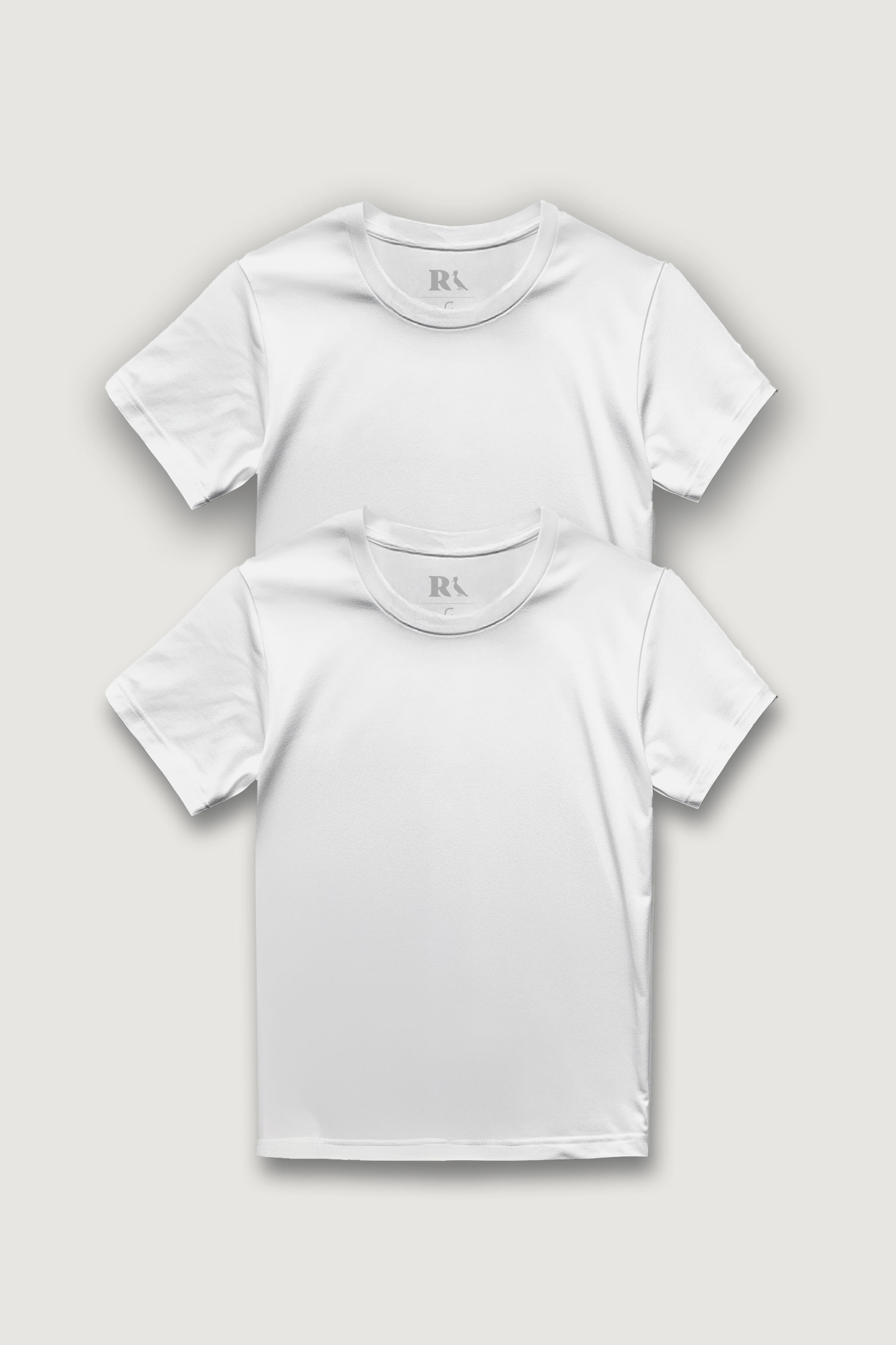 Kit 2 Camisetas Básica Branca