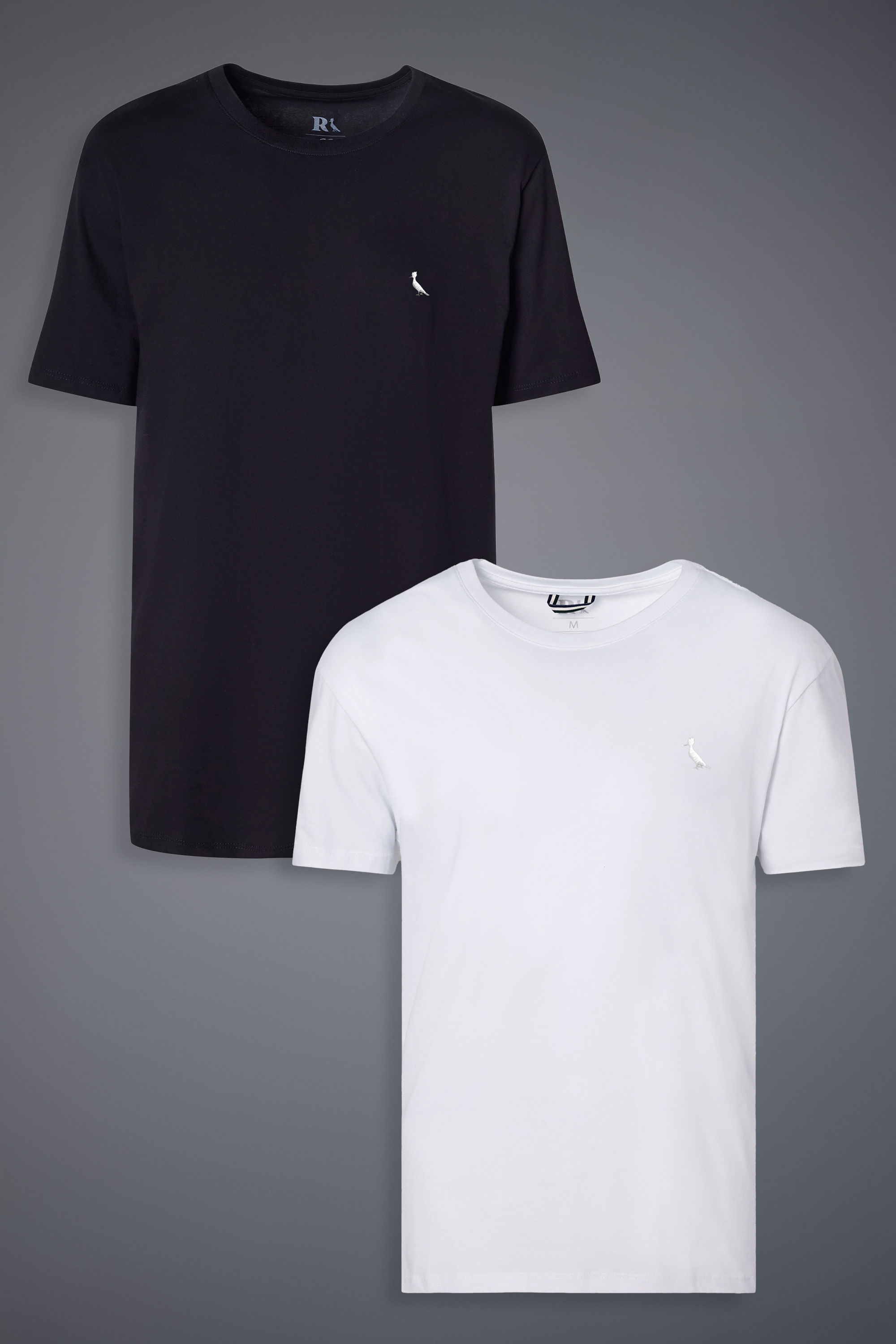 Kit 2 Camisetas Suspiro Branco E Preto Bordado Reserva