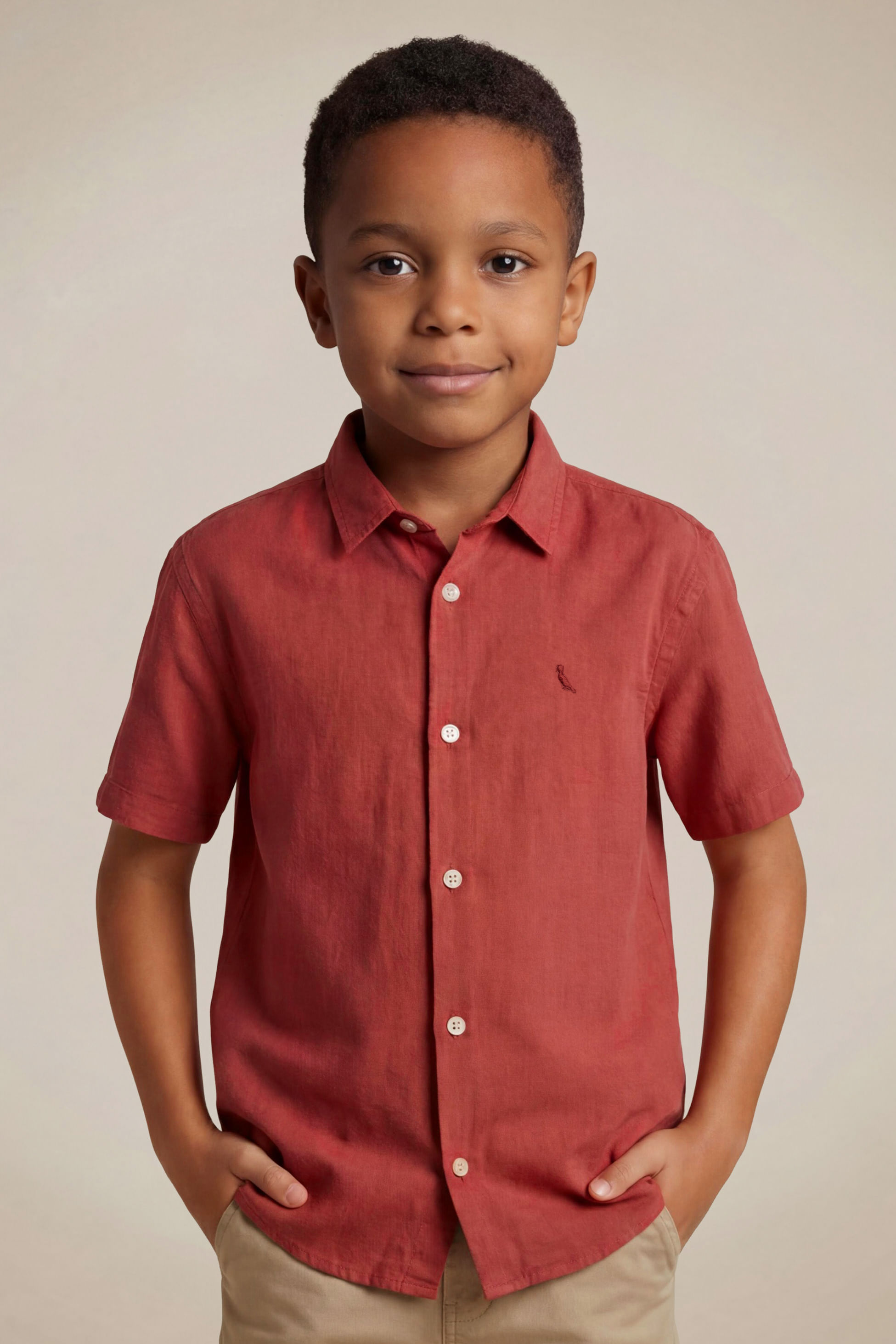 Camisa Mini Mc Tinturada Linho Pienza