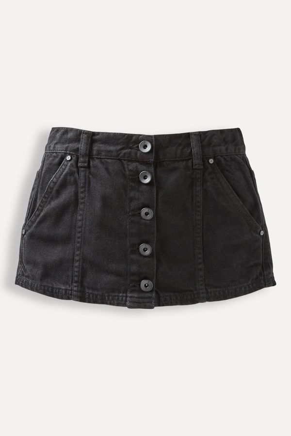 Short Saia Menina Sarja Color Preto - 14