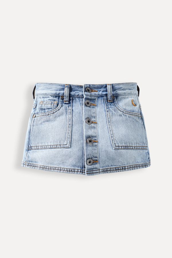 Short Saia Menina Jeans Indigo - 06