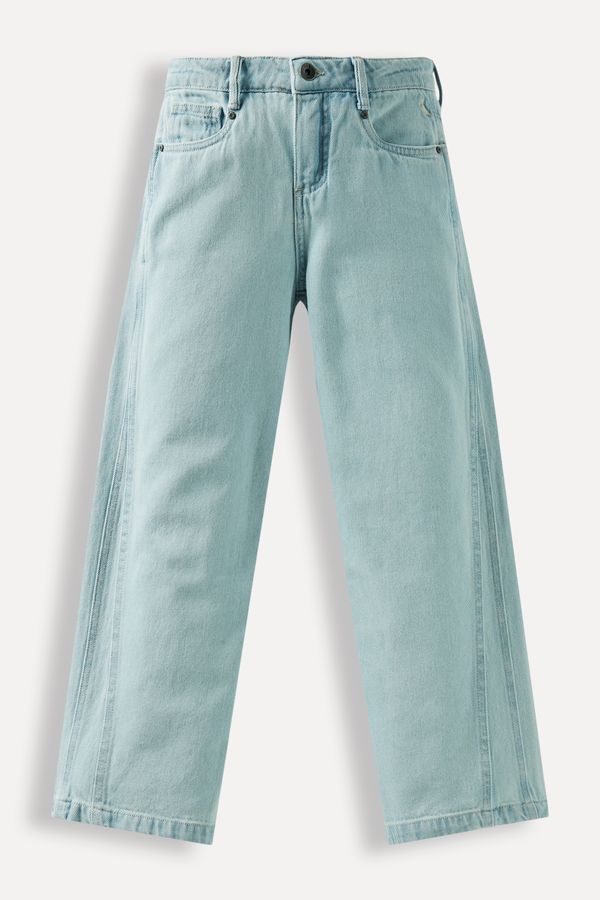 Calca Menina Jeans Wide Clara Indigo - 08