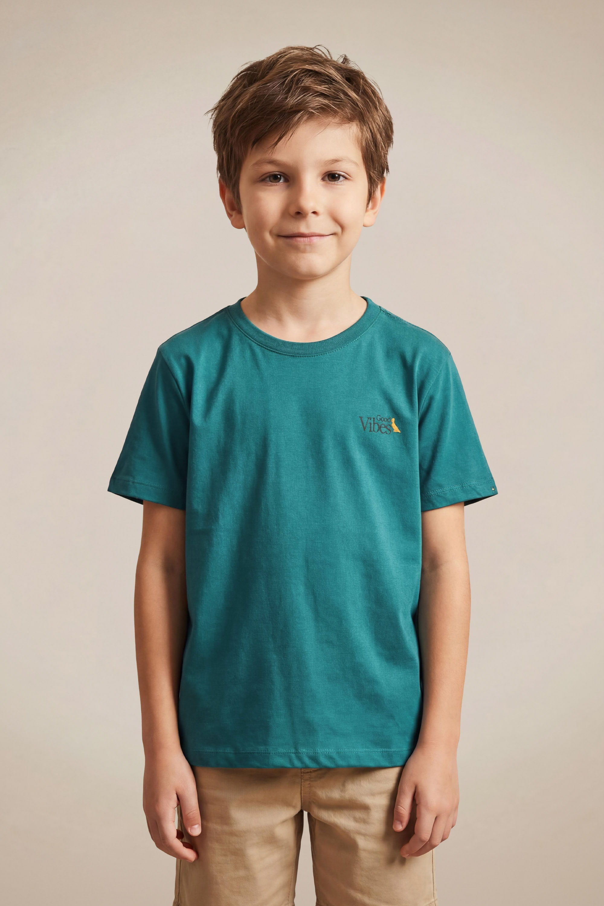 Camiseta Mini Estampada Your Pace - Azul Petroleo - 08