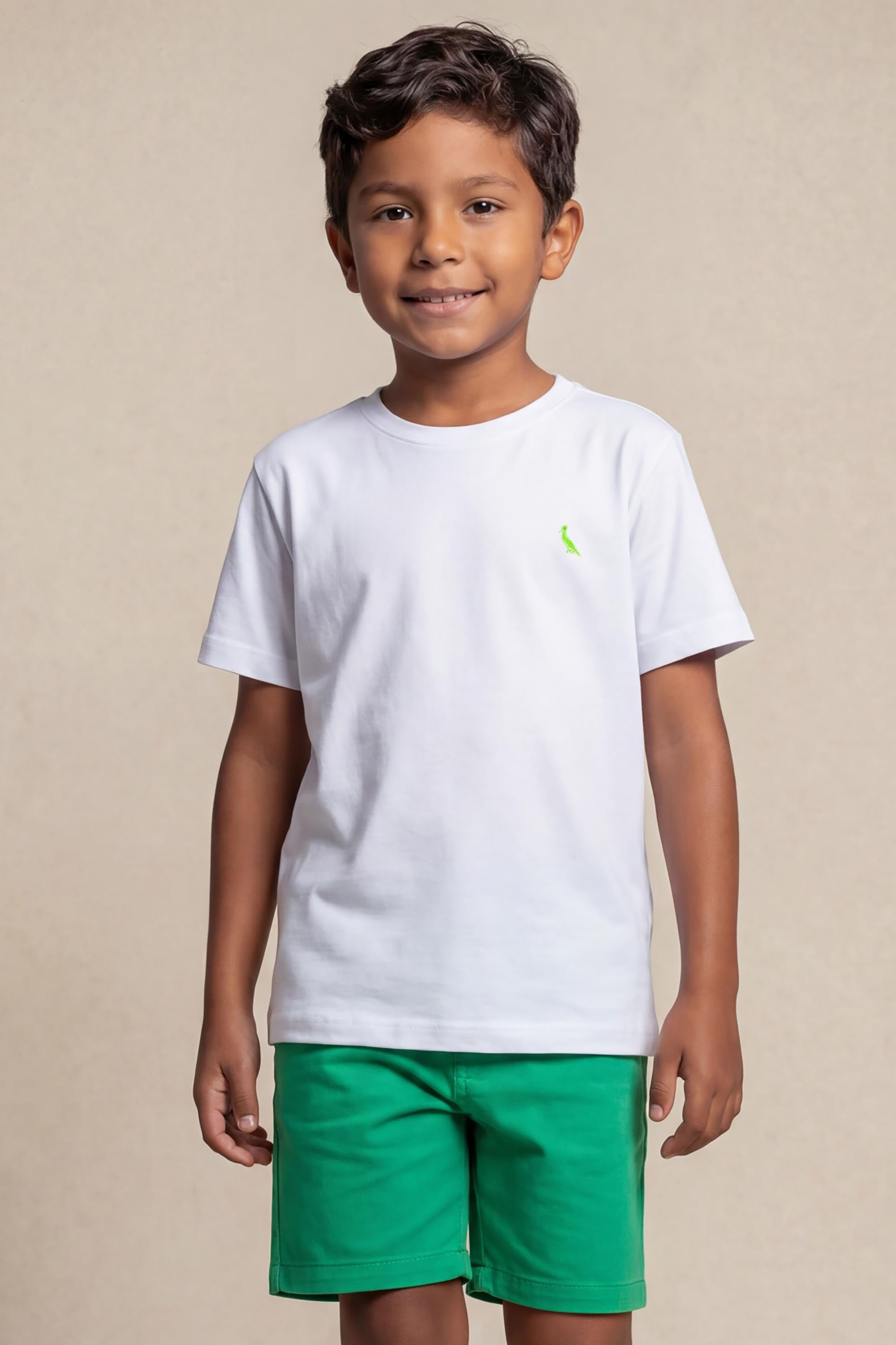 Camiseta Mini Pica Pau Bordado Neon