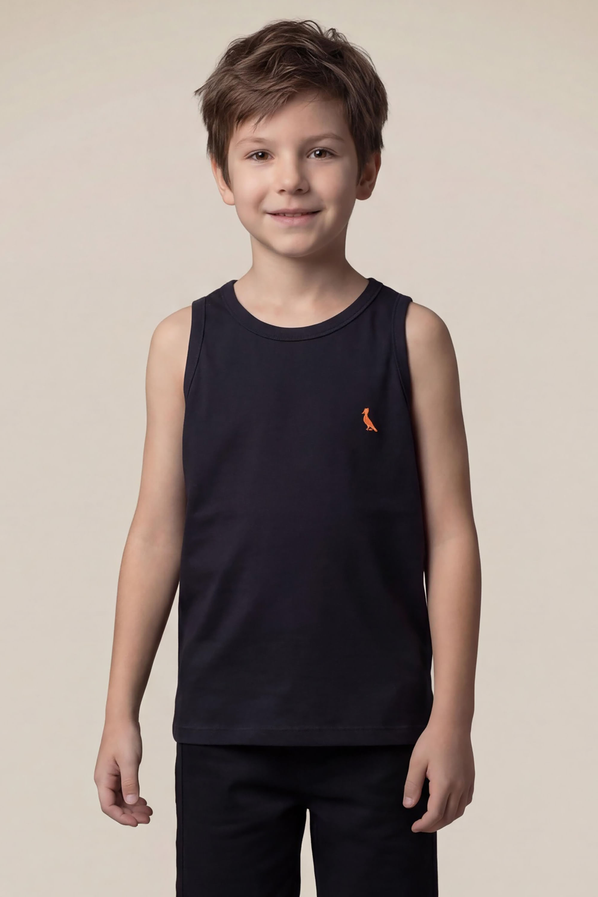 Regata Mini Pica Pau Bordado Glow - Preto - 10
