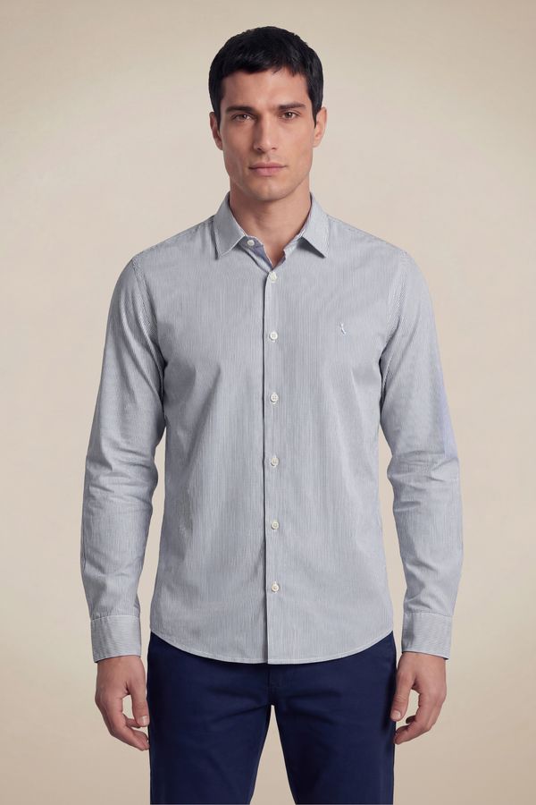 Camisa Ml Fabio Carbono Az - Ggg