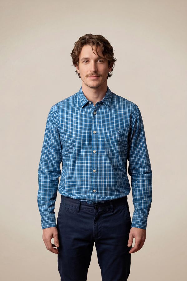 Camisa Ml Eduardo Azul Eclipse - Ggg