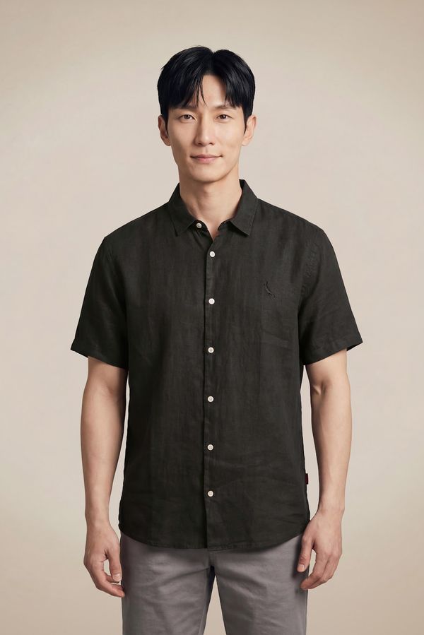 Camisa Pf Mc Linho Preto - Gg