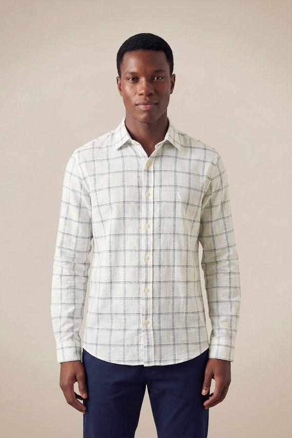Camisa Ml Xadrez Levi Branco - P