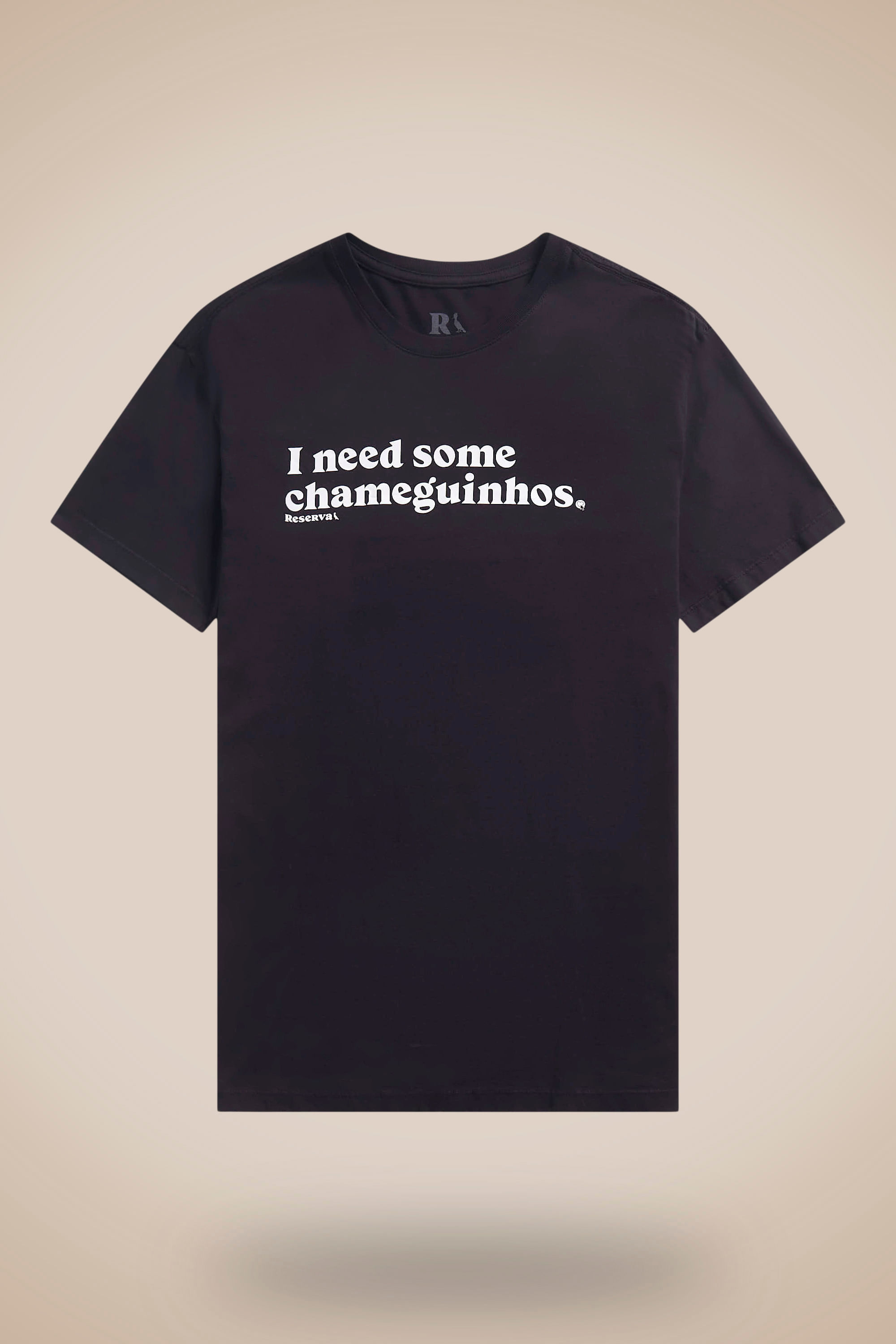 Camiseta Estampada Chameguinhos - Preto - Ggg