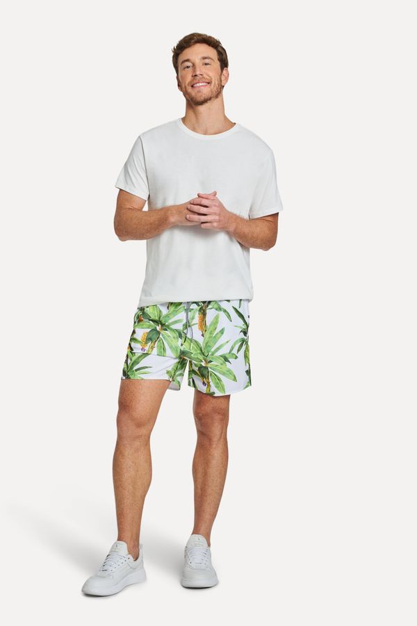 Short Estampado Bananal Branco - Gg