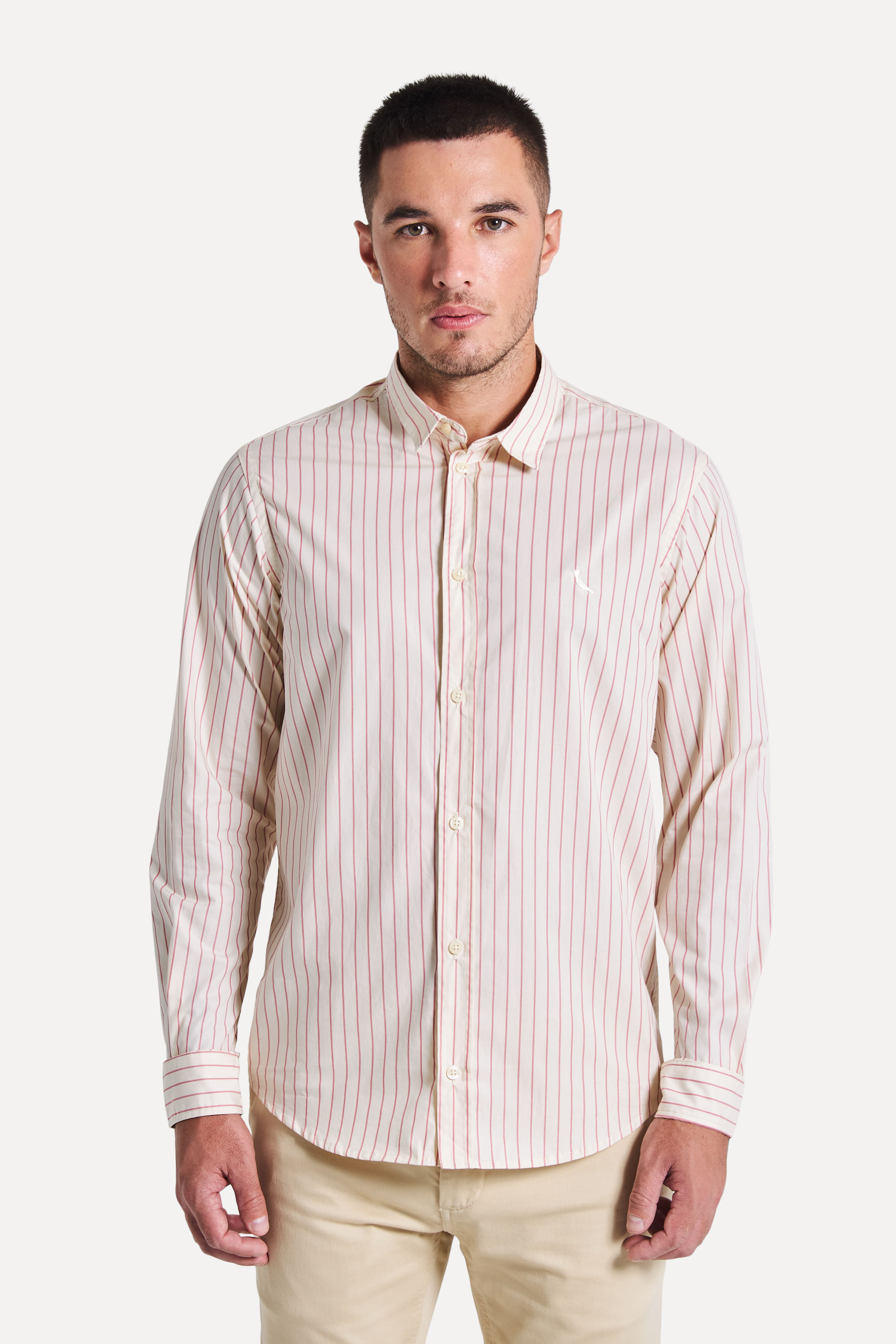 Camisa Ml Listra Trabalho Fio Egipcio L