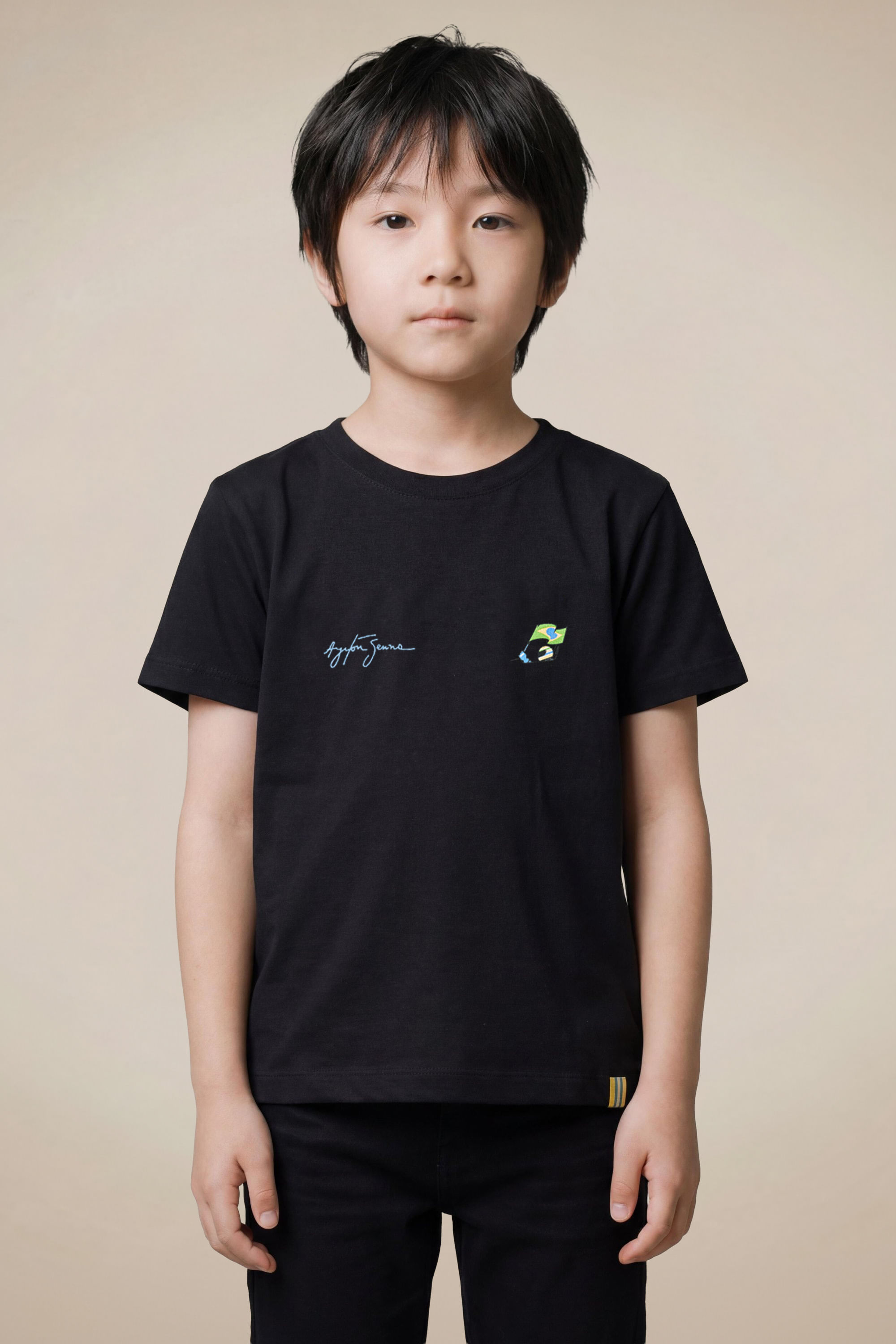 Camiseta Mini Est Assinatura Carro Senna