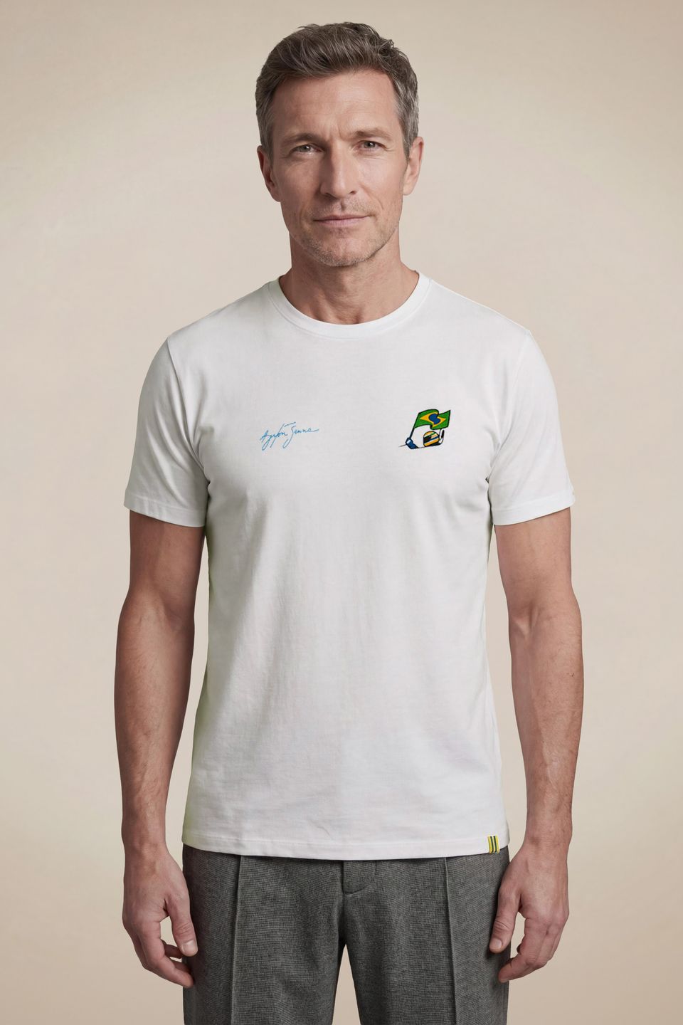 Camiseta Est Assinatura Carro Senna