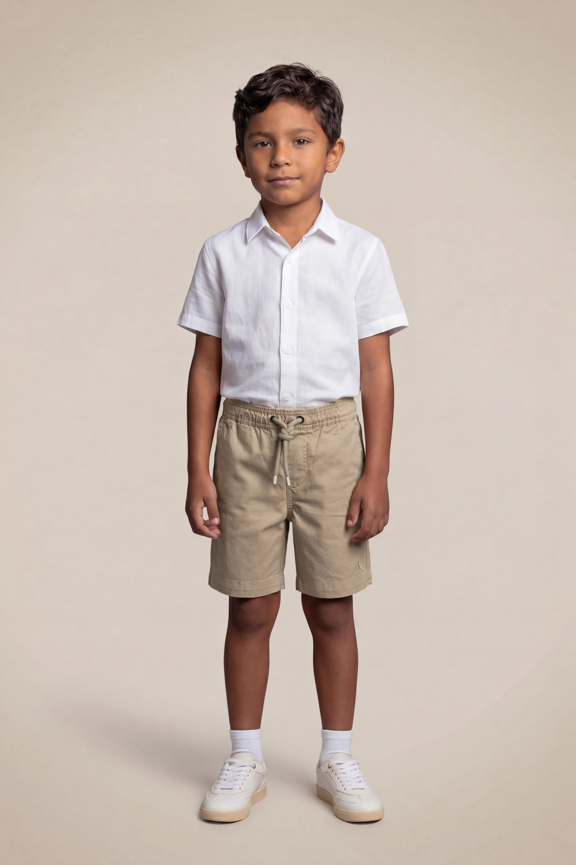 Short Mini Tp Elastico Estonado - Khaki - 06