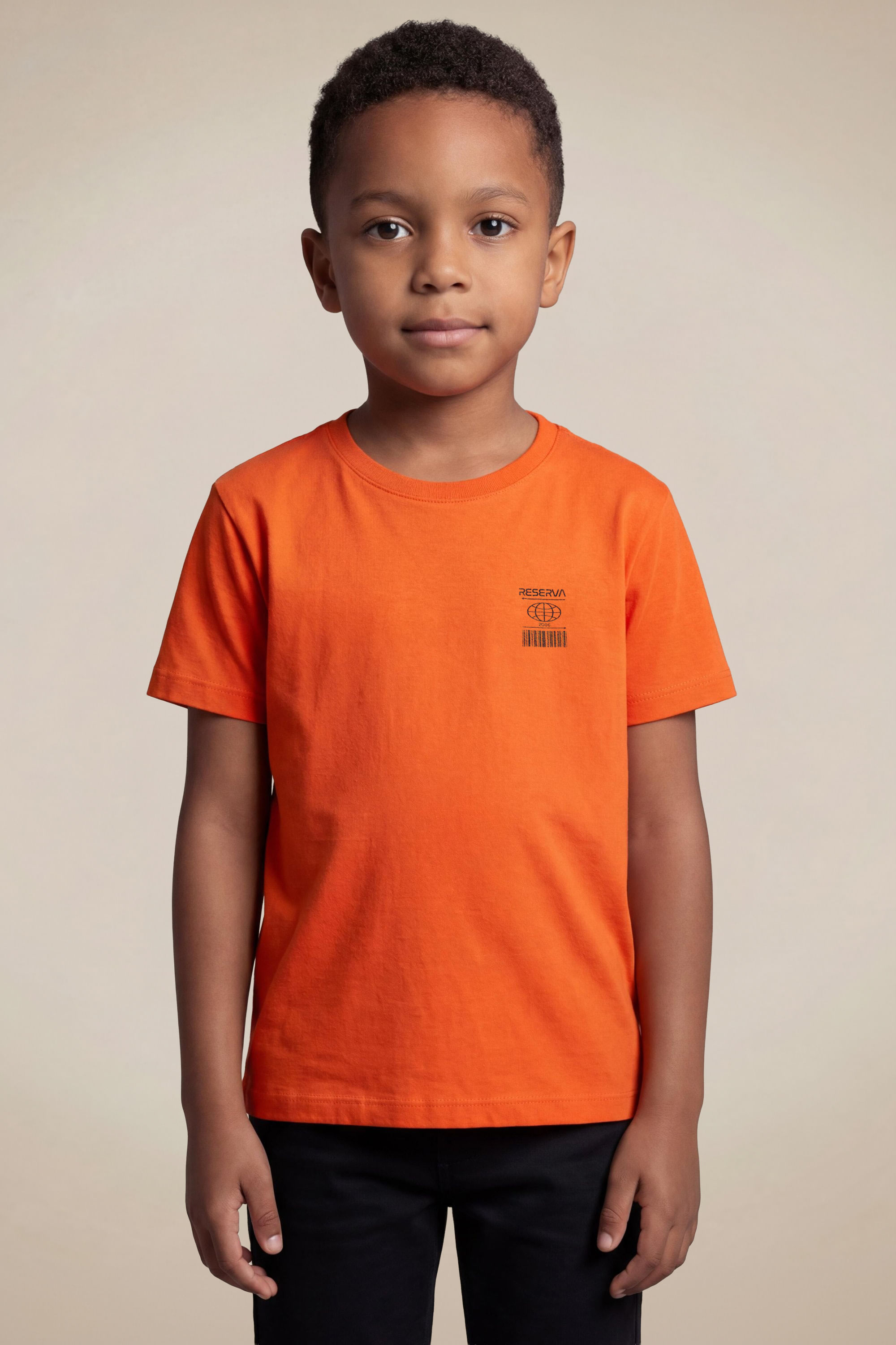 Camiseta Mini Est Vital Code - Laranja Queimado - 12