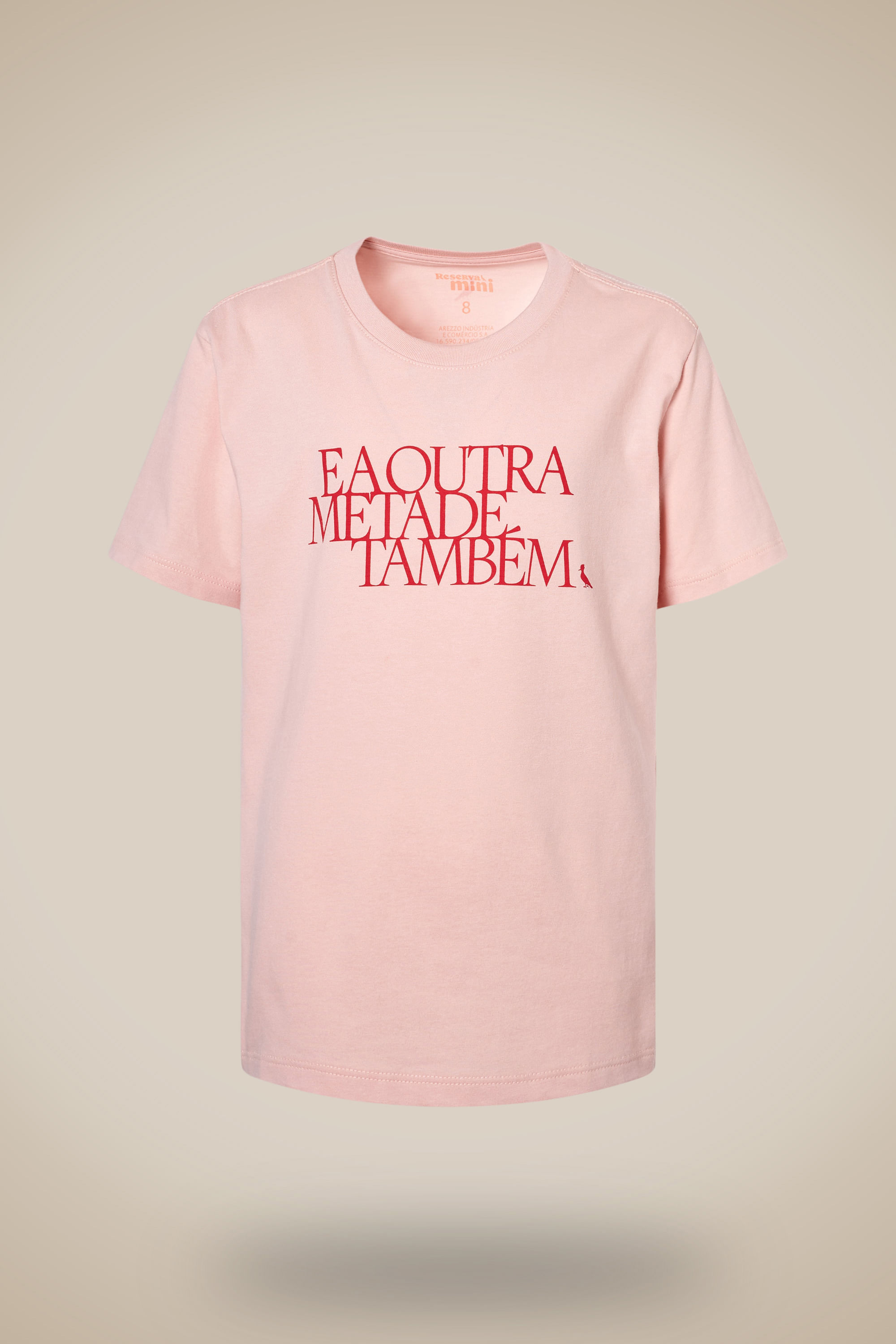 Camiseta Malha Reserva Mini Metade Amor