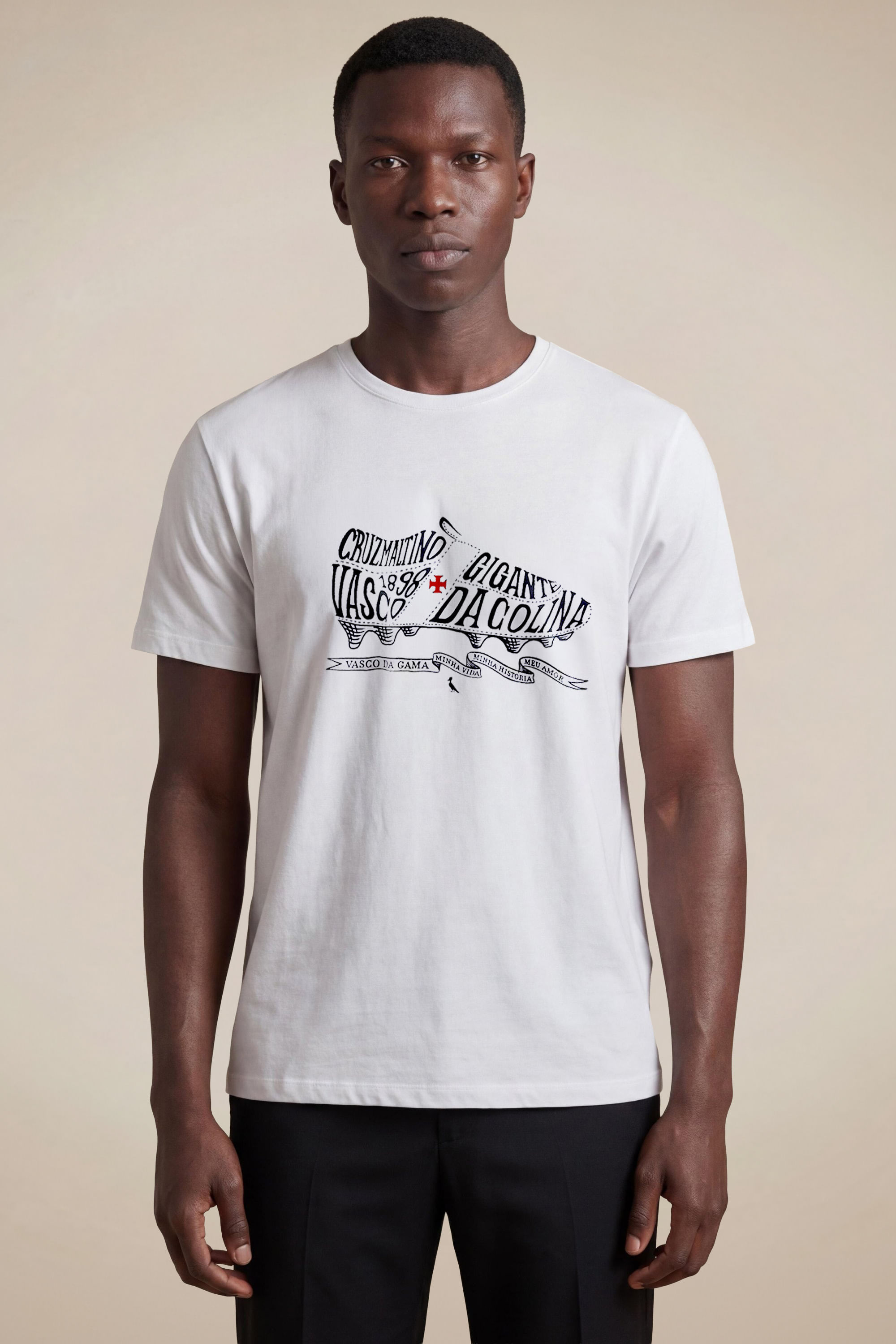 Camiseta Estampada Chuteira Vasco