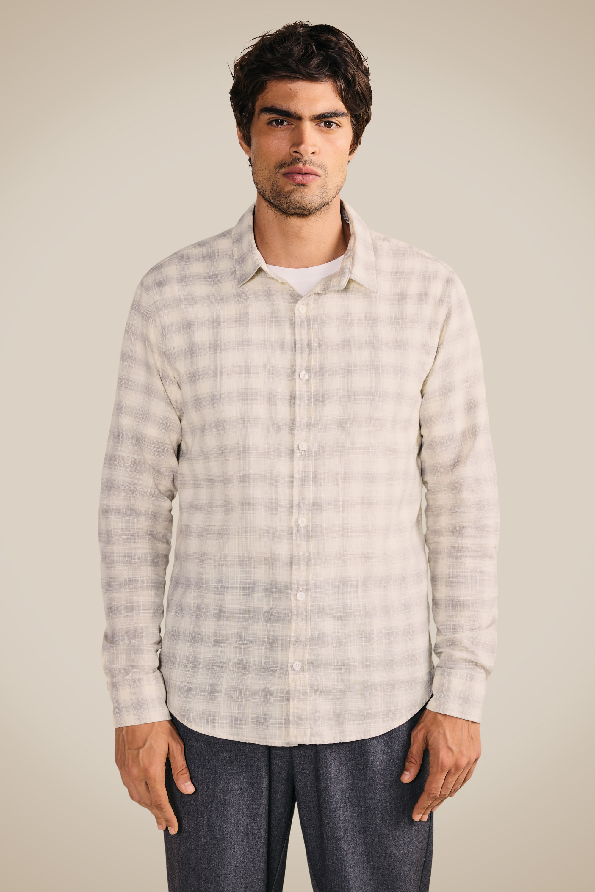 Camisa Ml Flame Xadrez Dover
