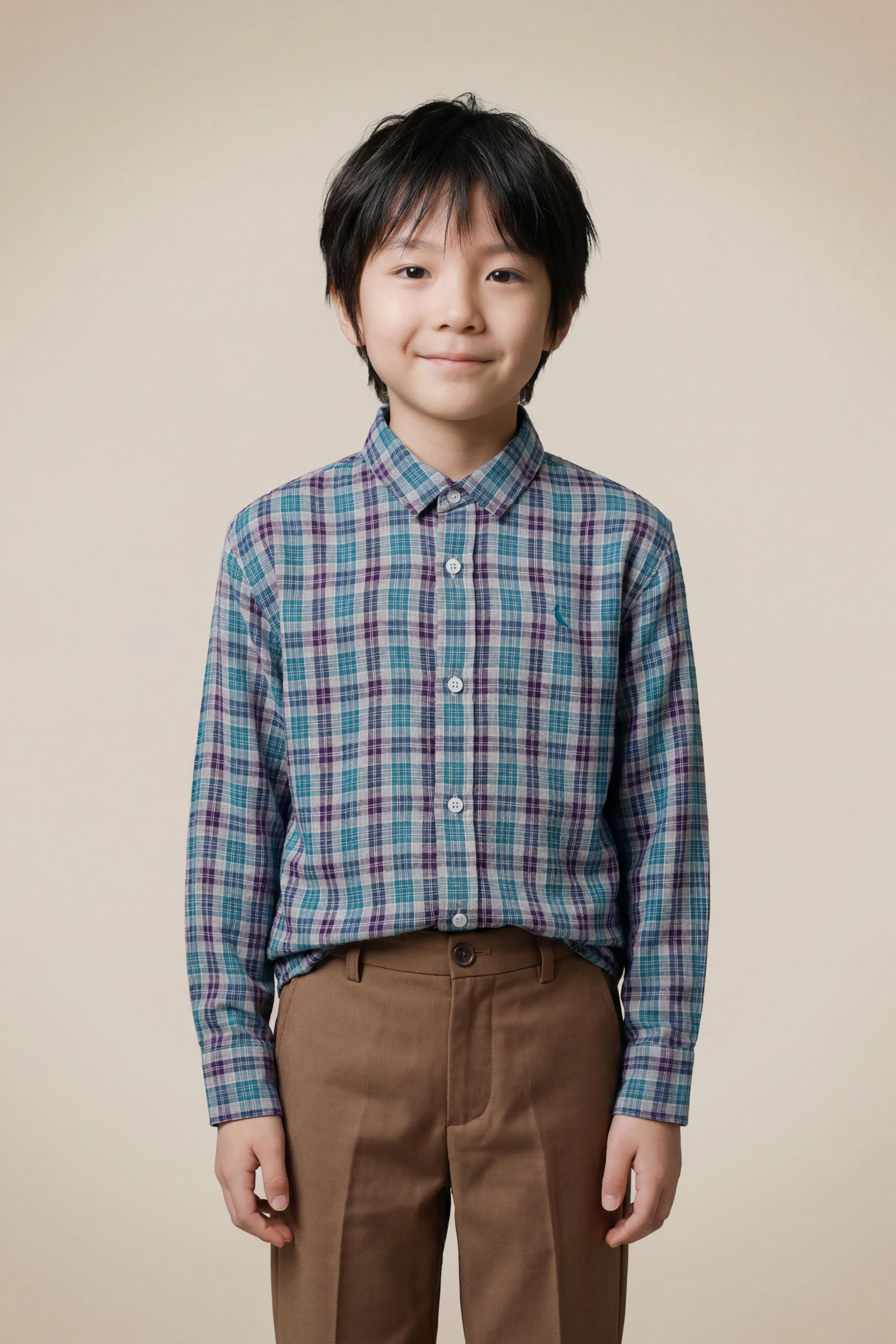 Camisa Mini Ml Xadrez Sao Pedro