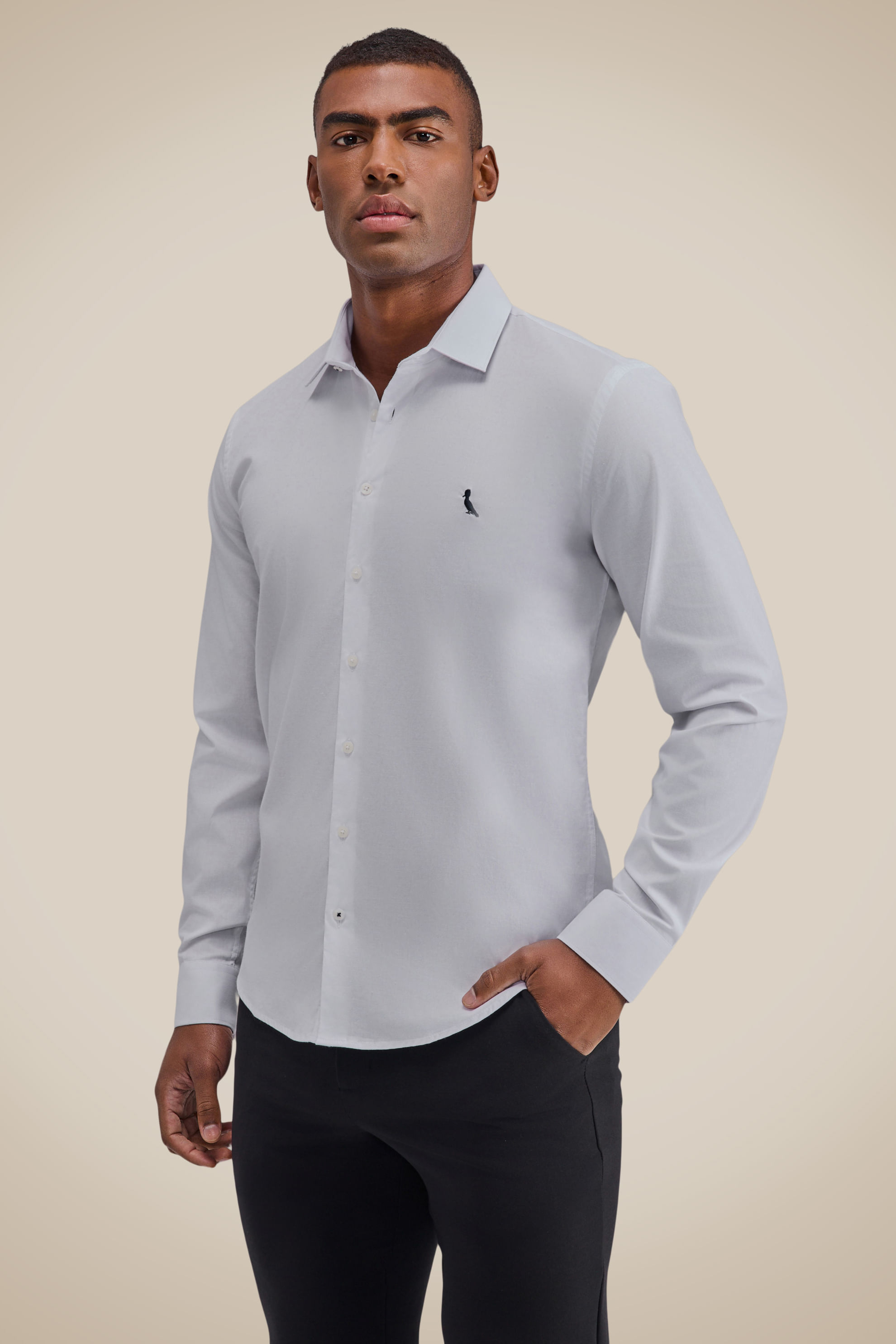Camisa Oxford Elastano Cores