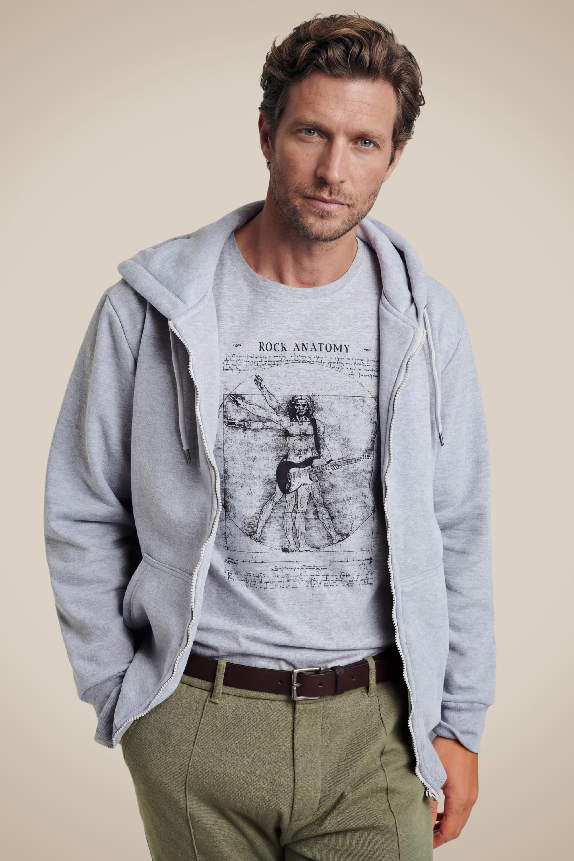 Camiseta Rocky Anatomy - Cinza Mescla - M