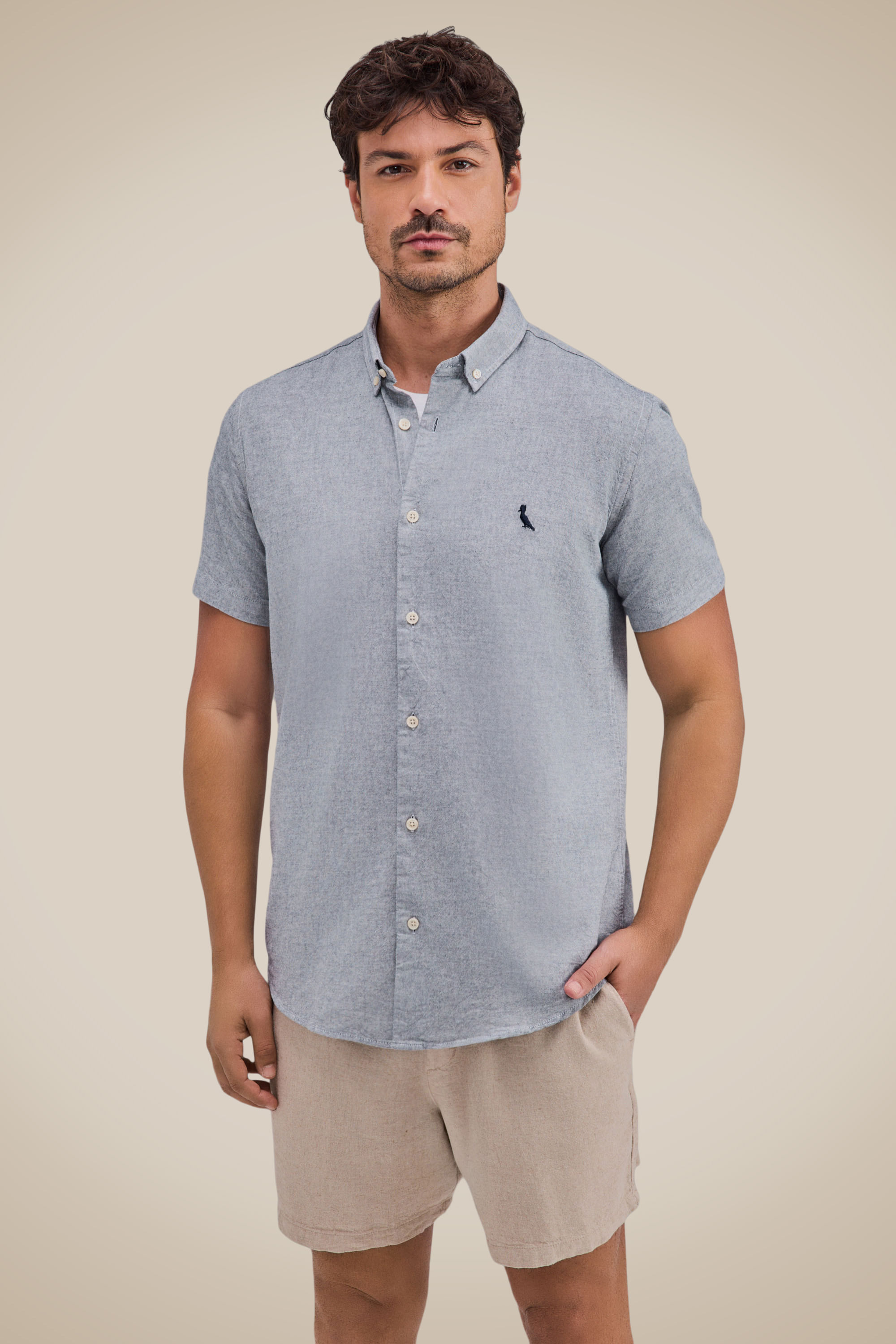 Camisa Mc Pf Oxford Color