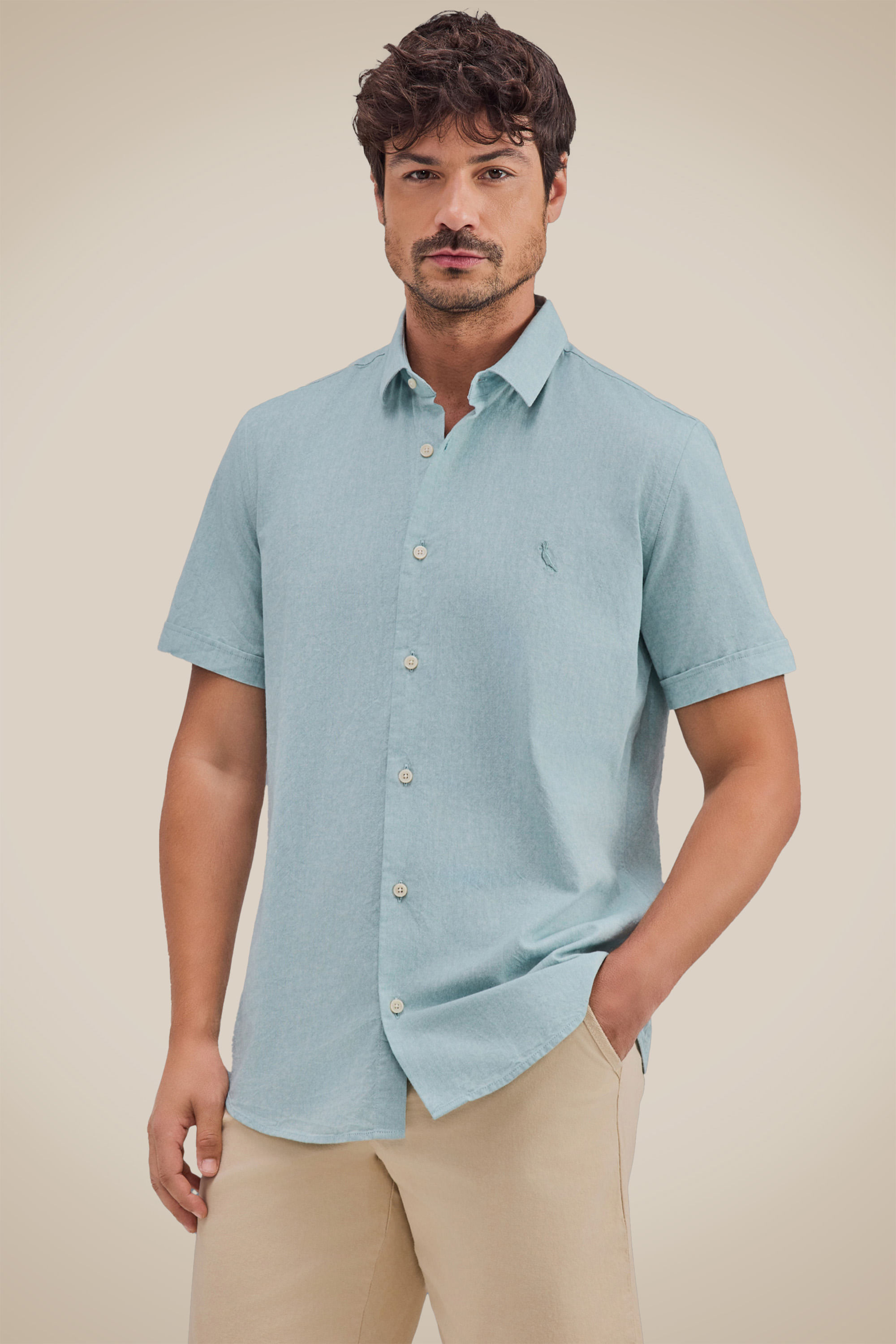 Camisa Mc Pf Oxford Color