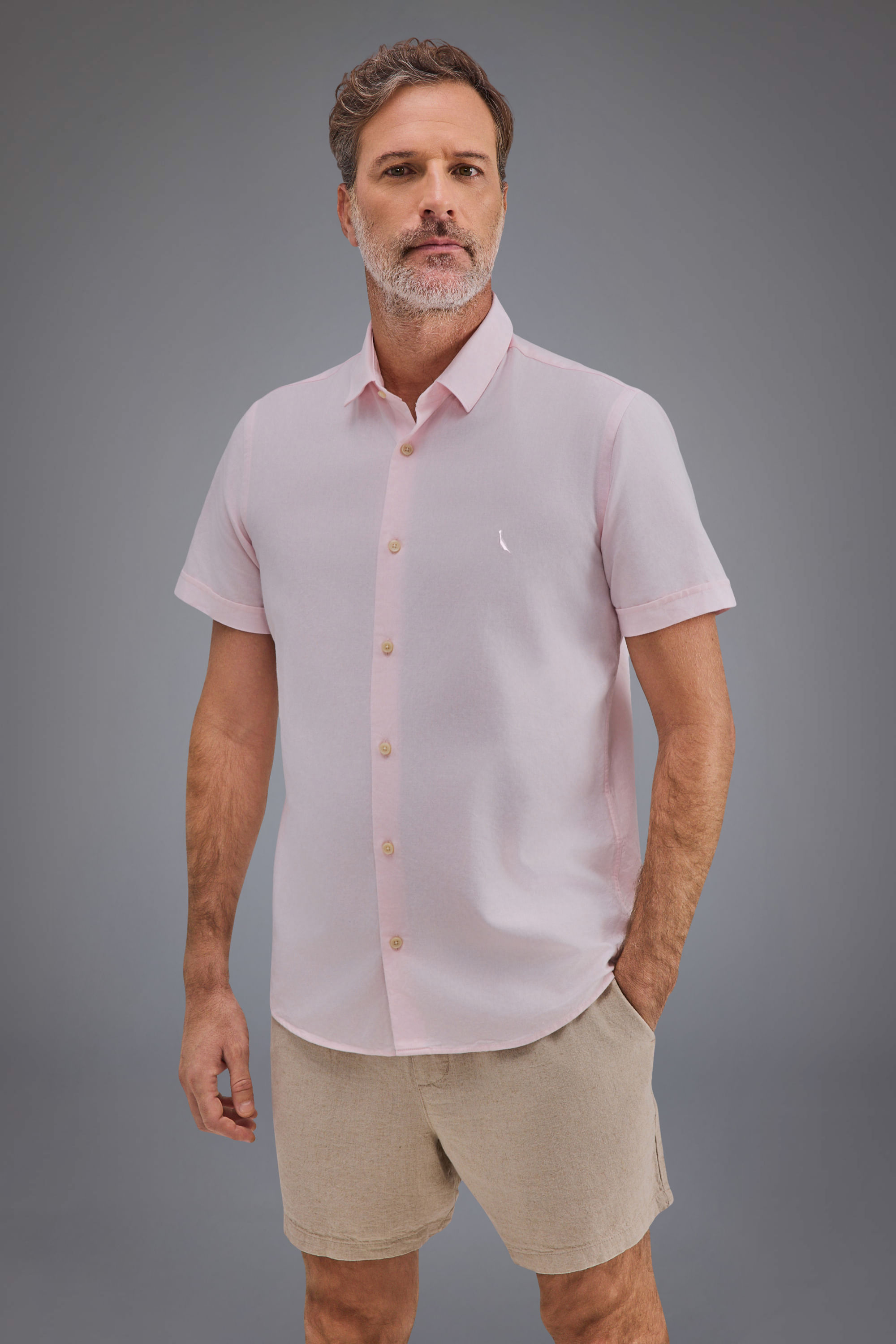 Camisa Mc Pf Oxford Color
