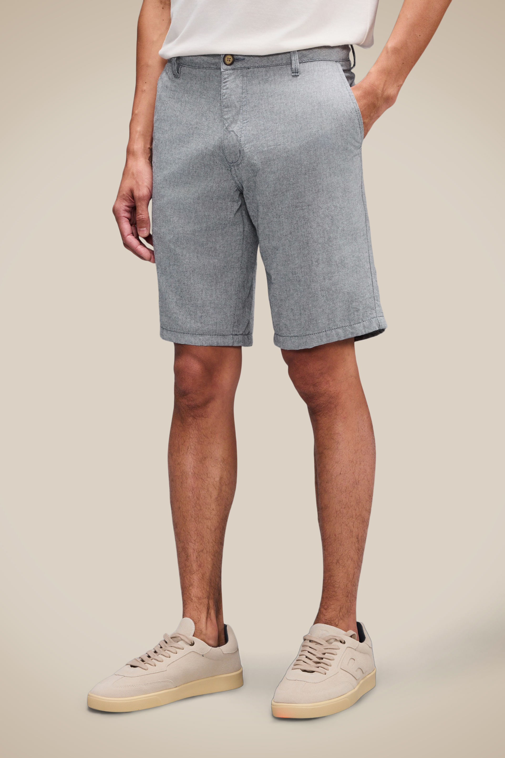 Bermuda Ft Forro Meia Malha Oxford