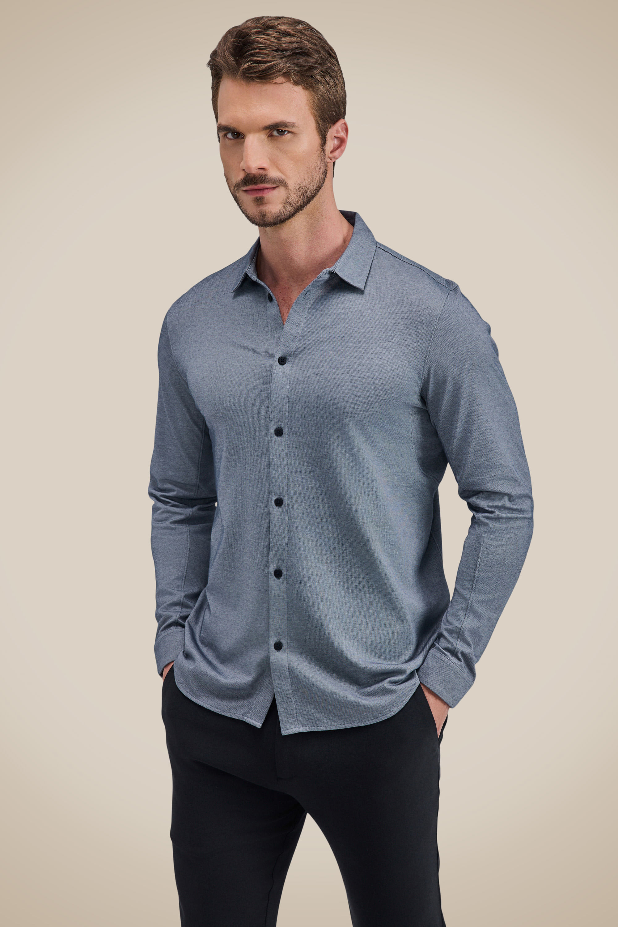 Camisa Ml Oxford Jersey