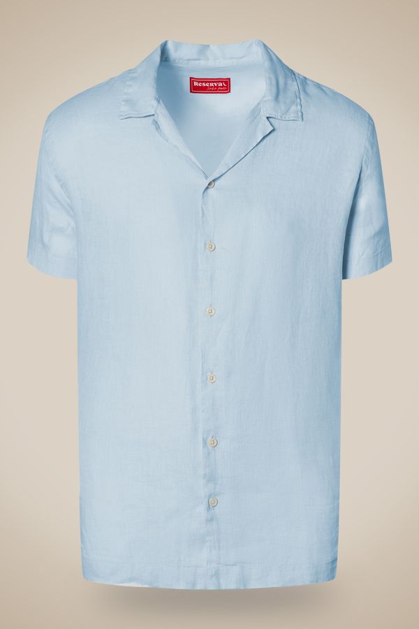 Camisa Mc Cambraia Puro Linho Azul Claro - G
