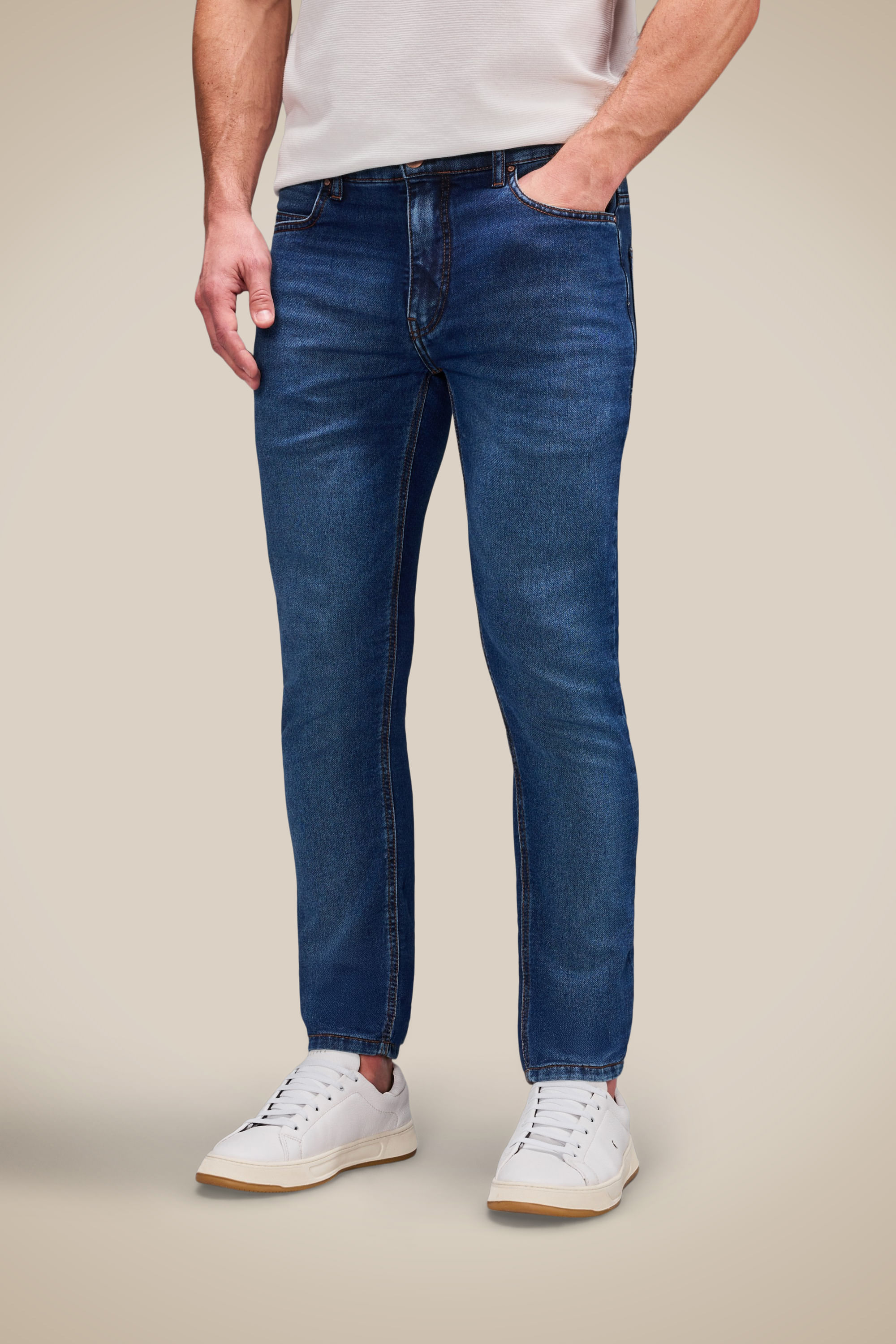 Calca Jeans Skinny Moletom Singapura